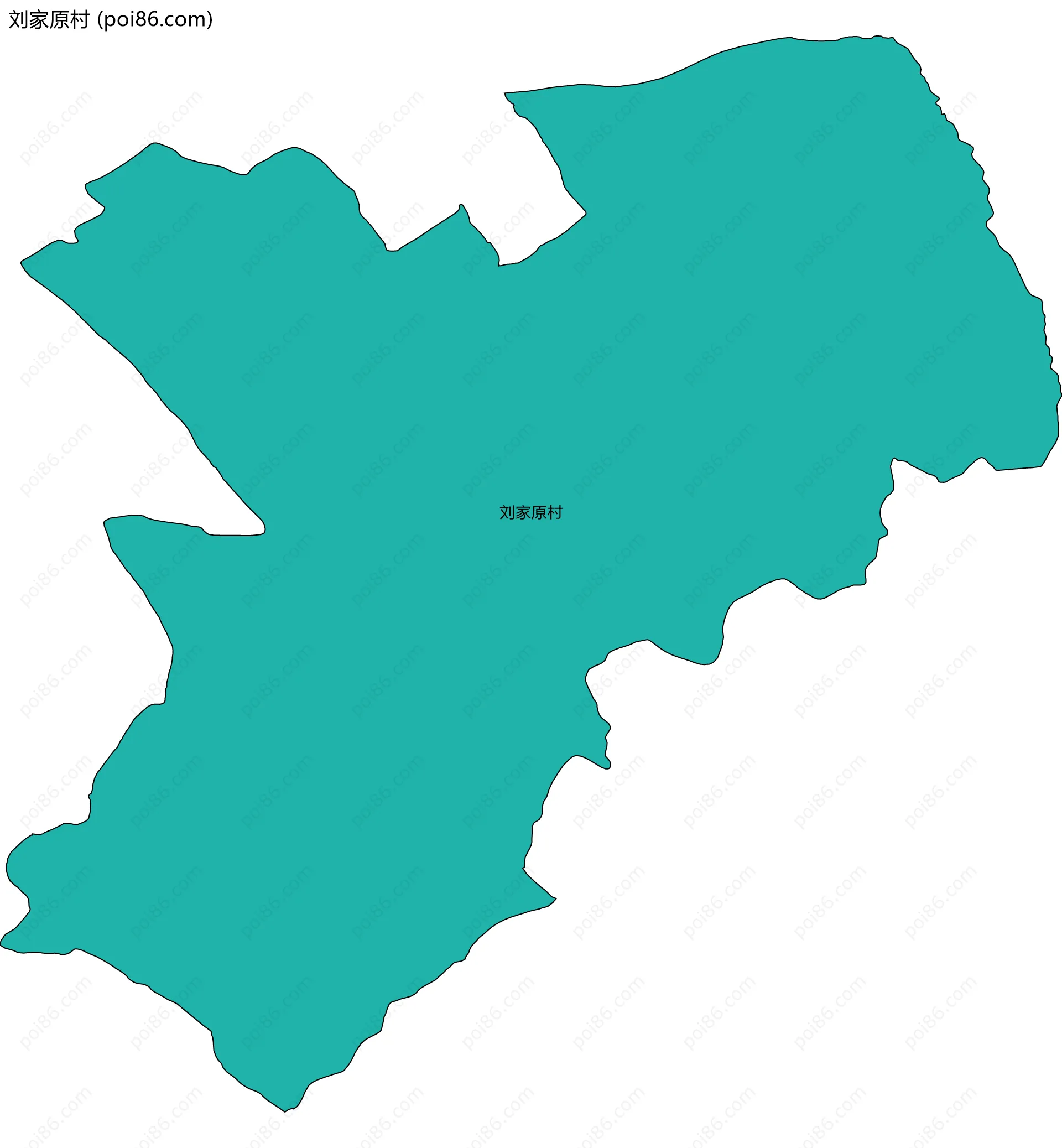 刘家原村边界地图