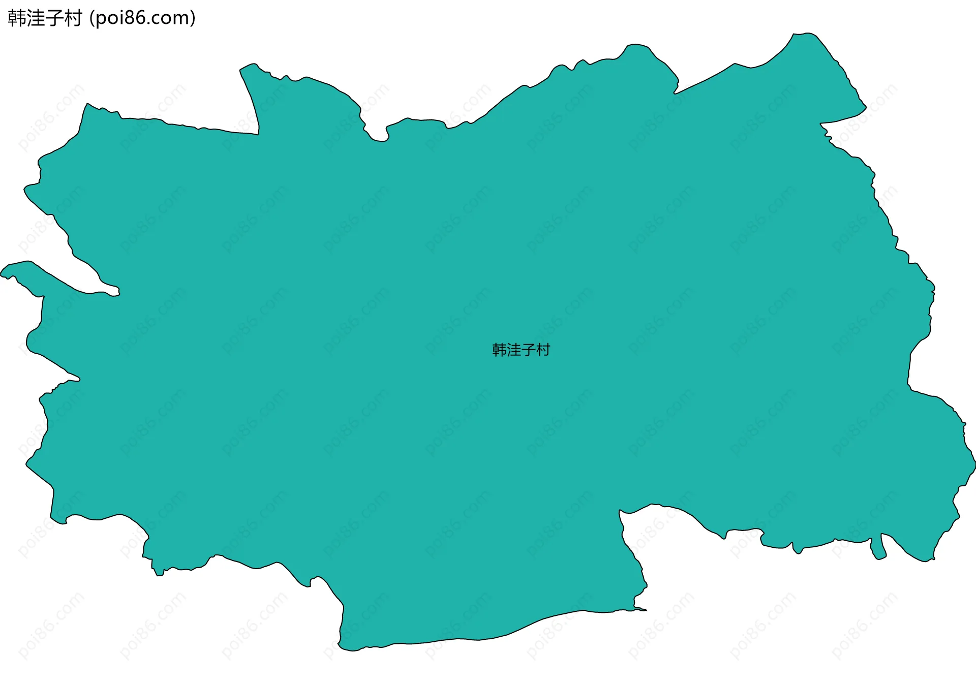 韩洼子村边界地图