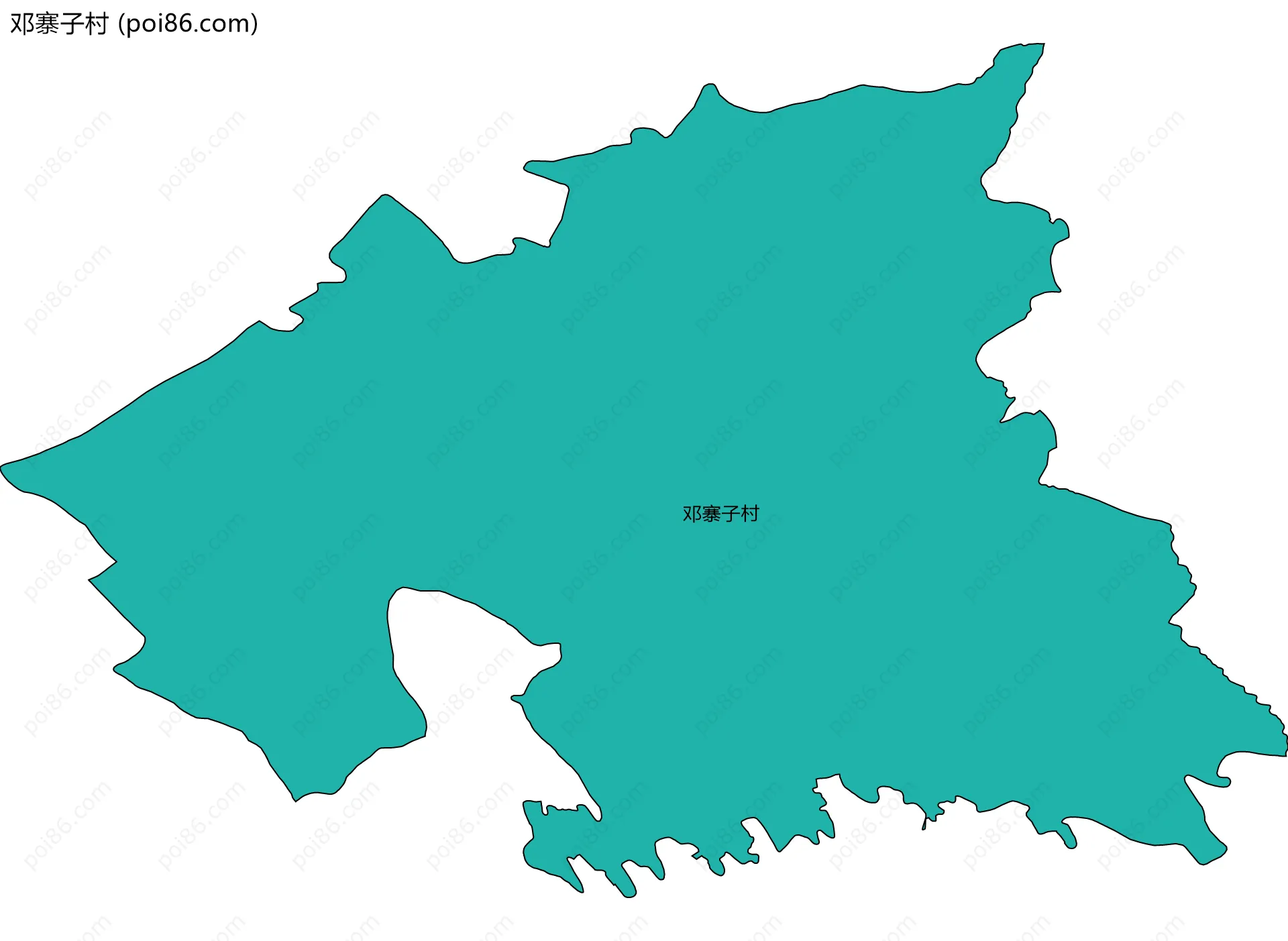 邓寨子村边界地图