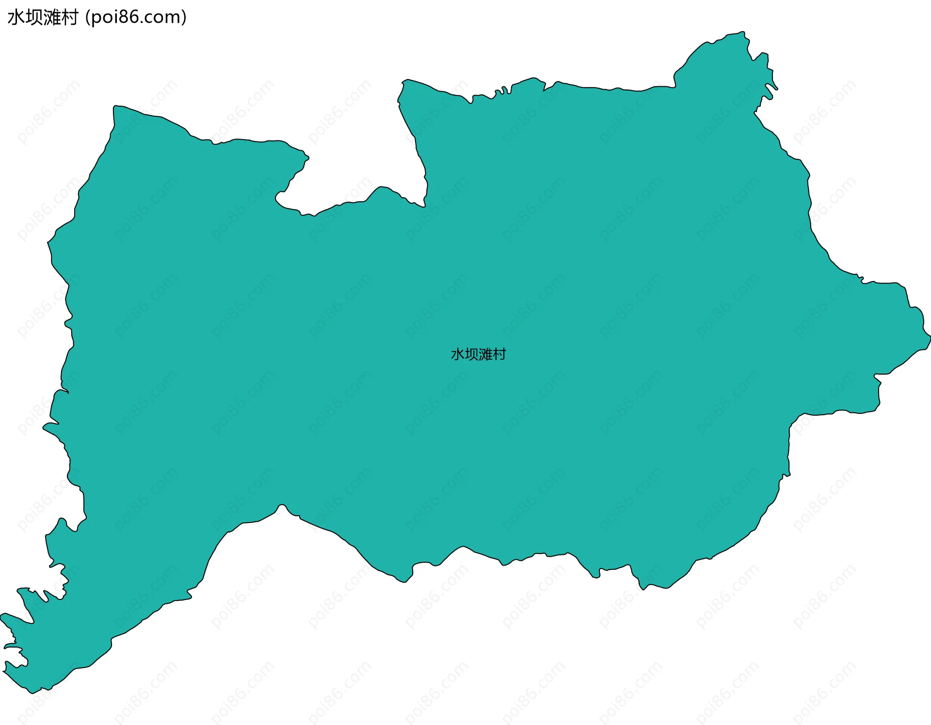 水坝滩村边界地图