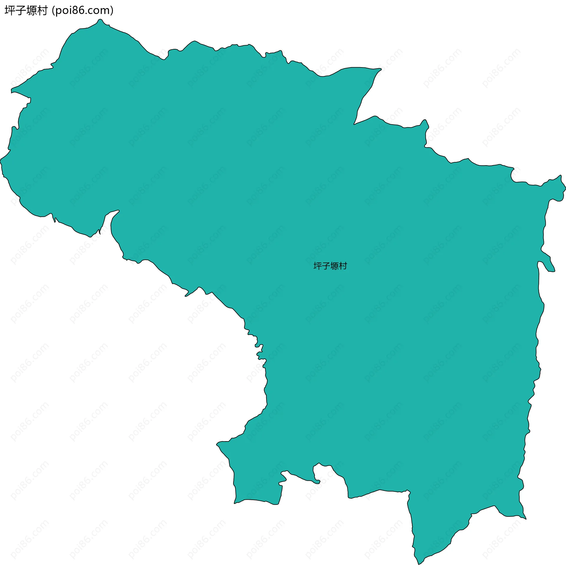 坪子塬村边界地图