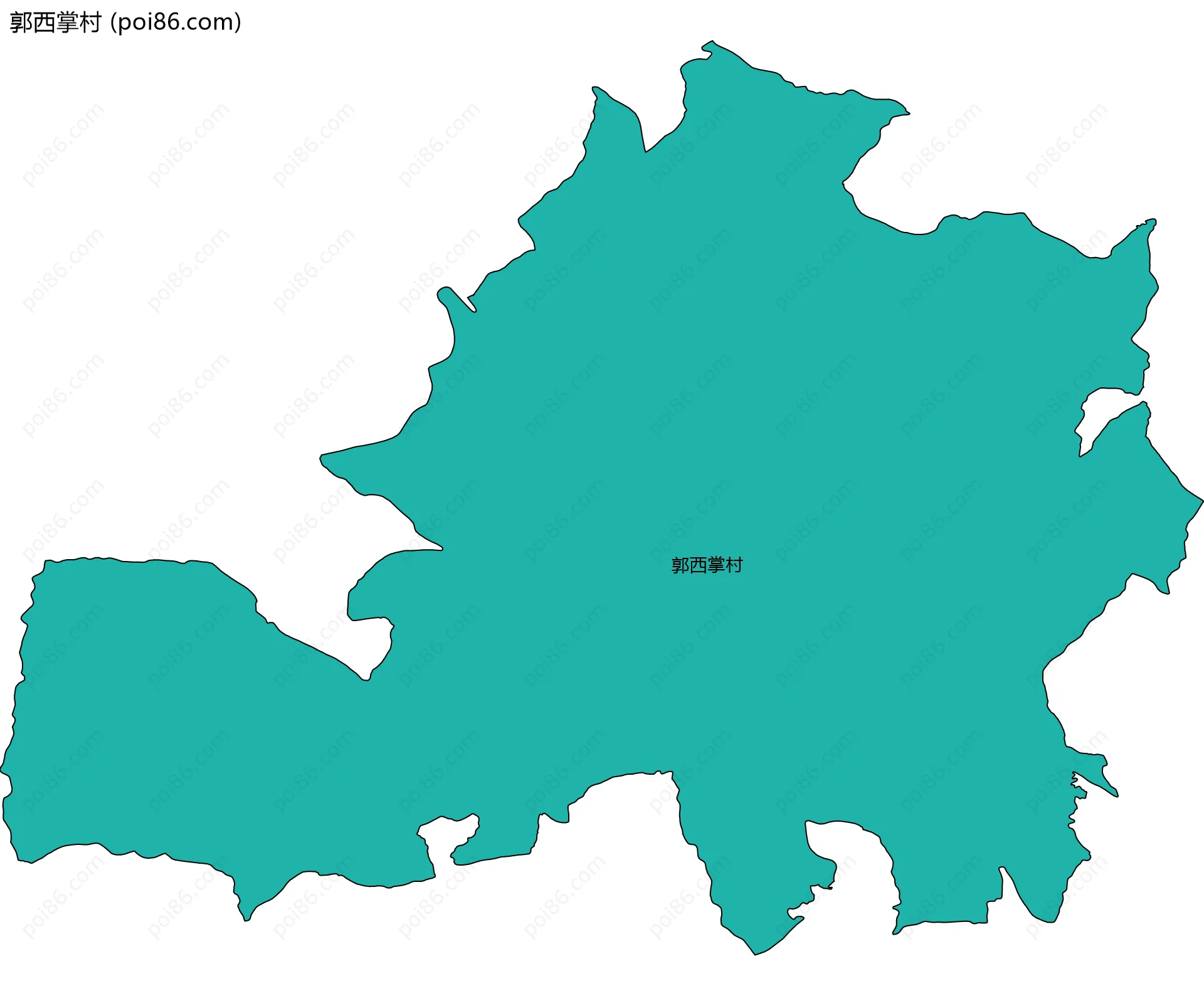 郭西掌村边界地图