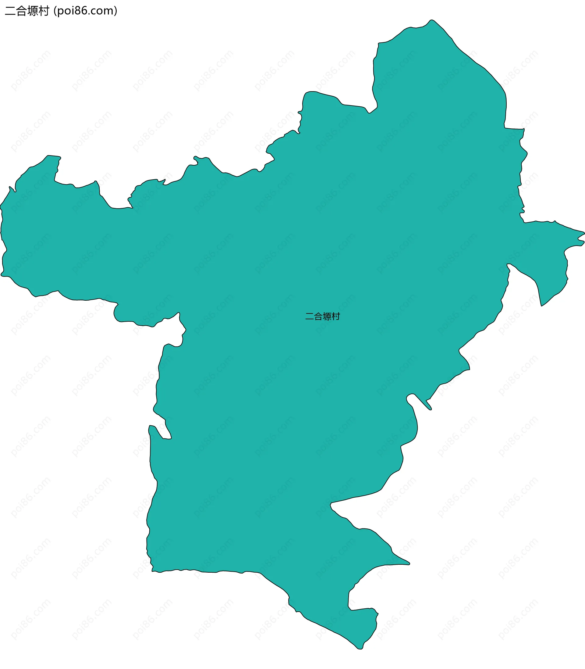 二合塬村边界地图