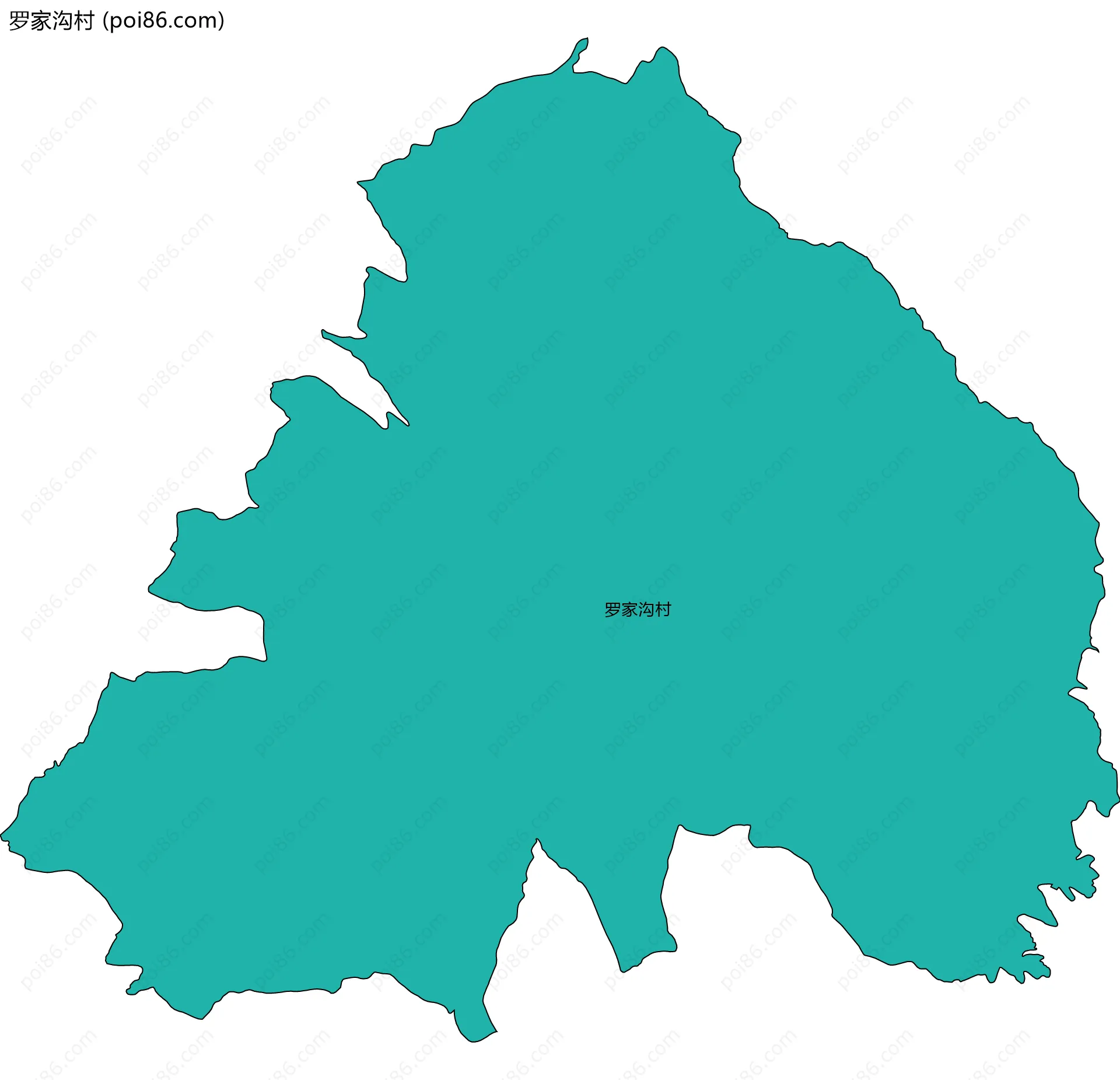 罗家沟村边界地图