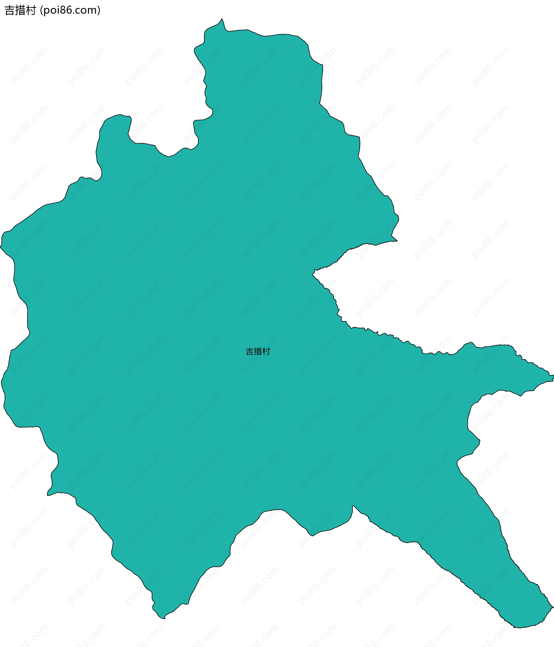 吉措村边界地图