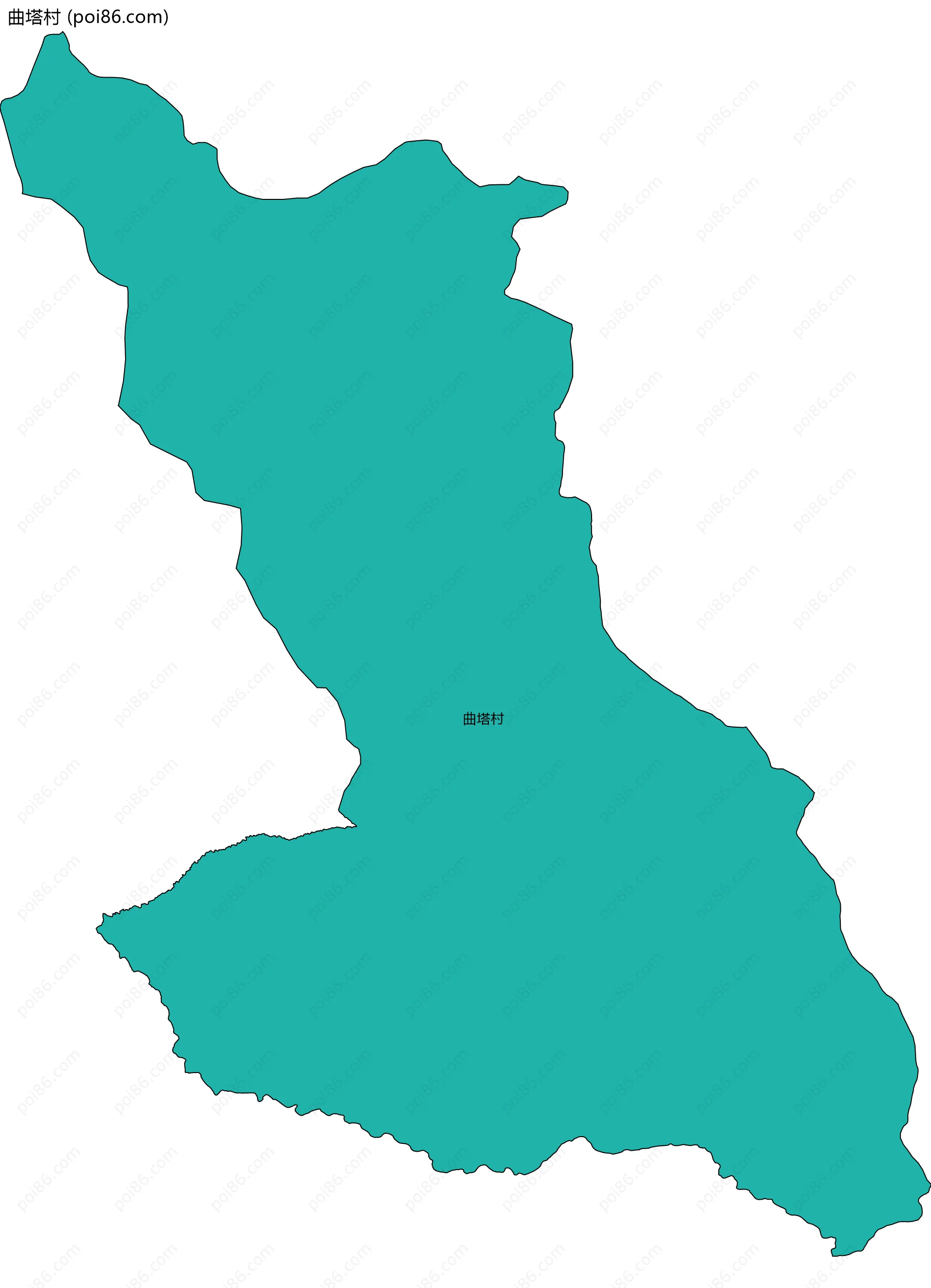 曲塔村边界地图