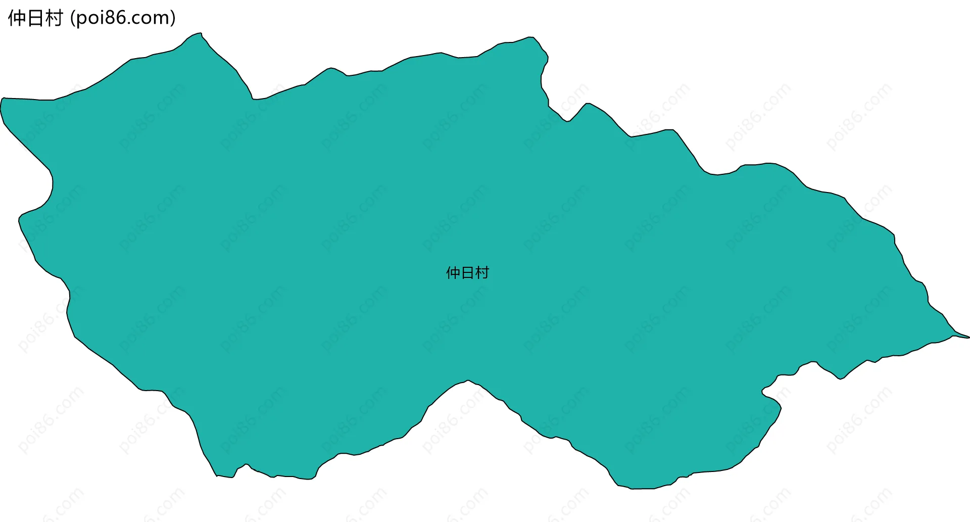 仲日村边界地图