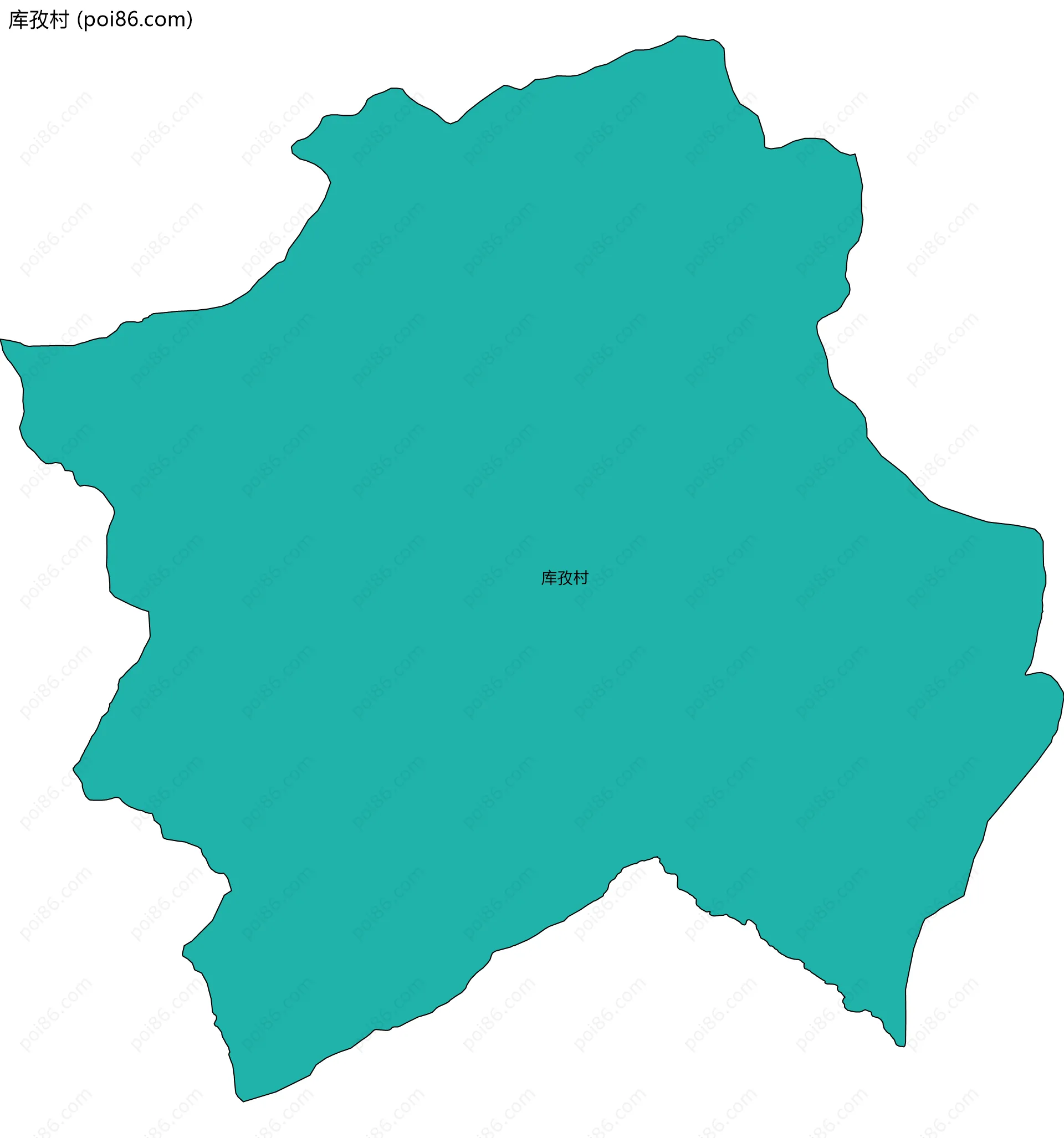 库孜村边界地图