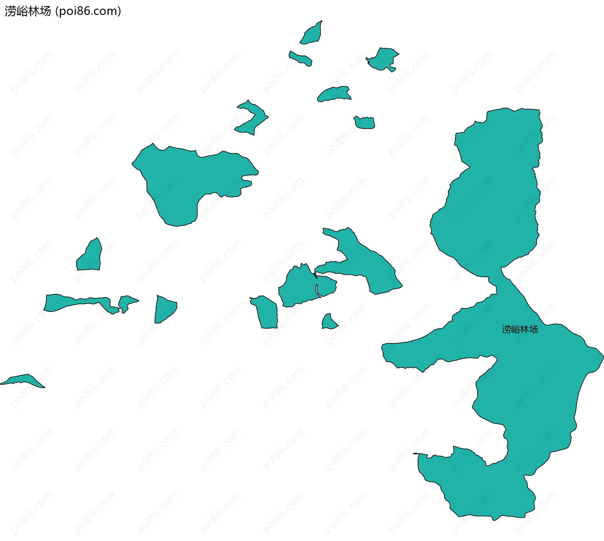 涝峪林场边界地图