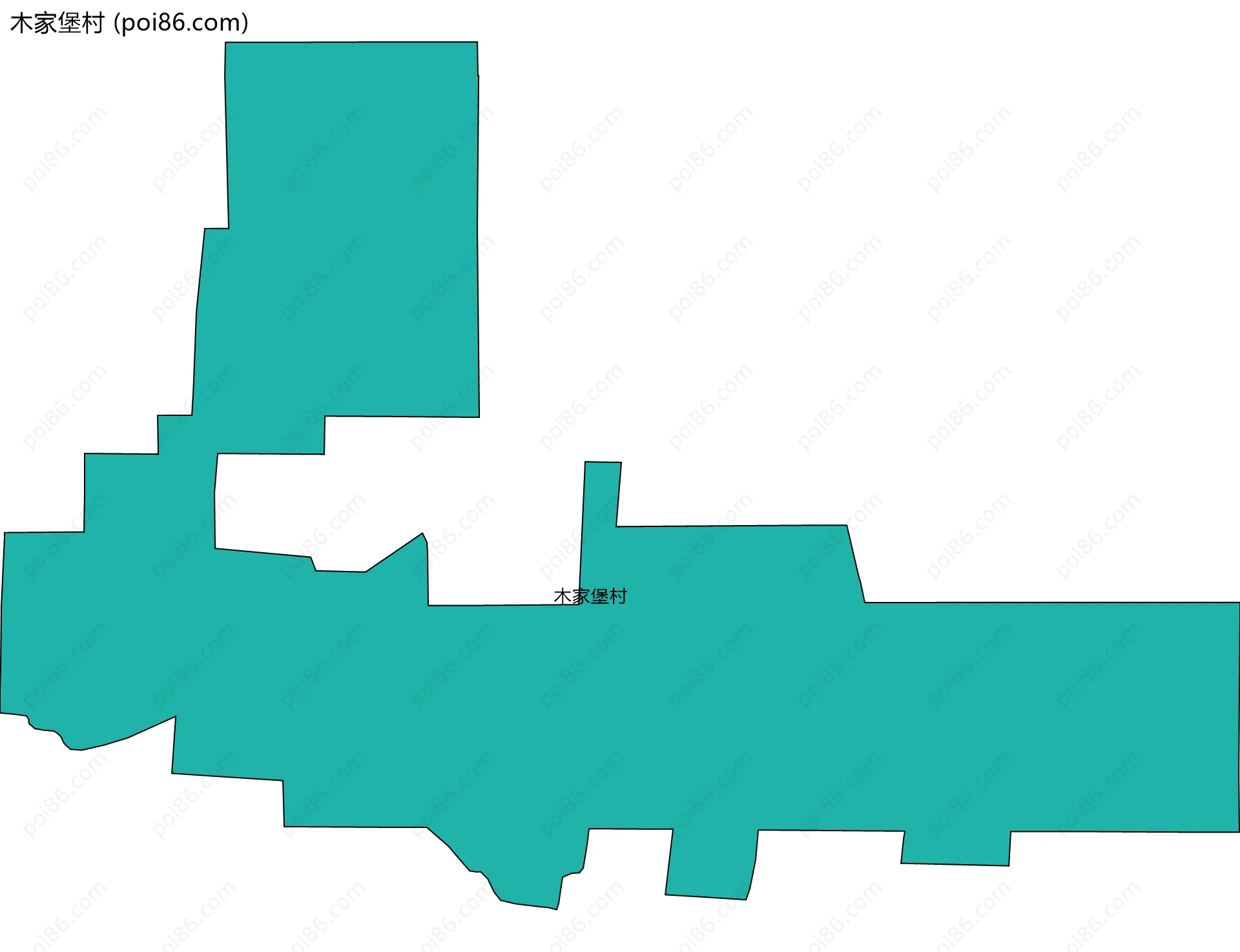 木家堡村边界地图