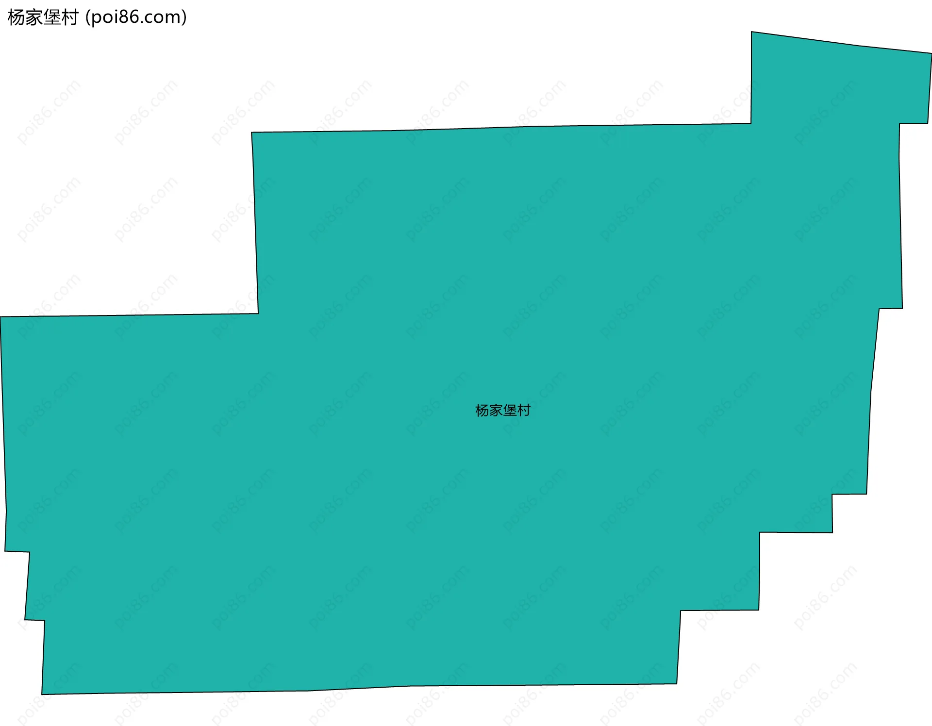 杨家堡村边界地图
