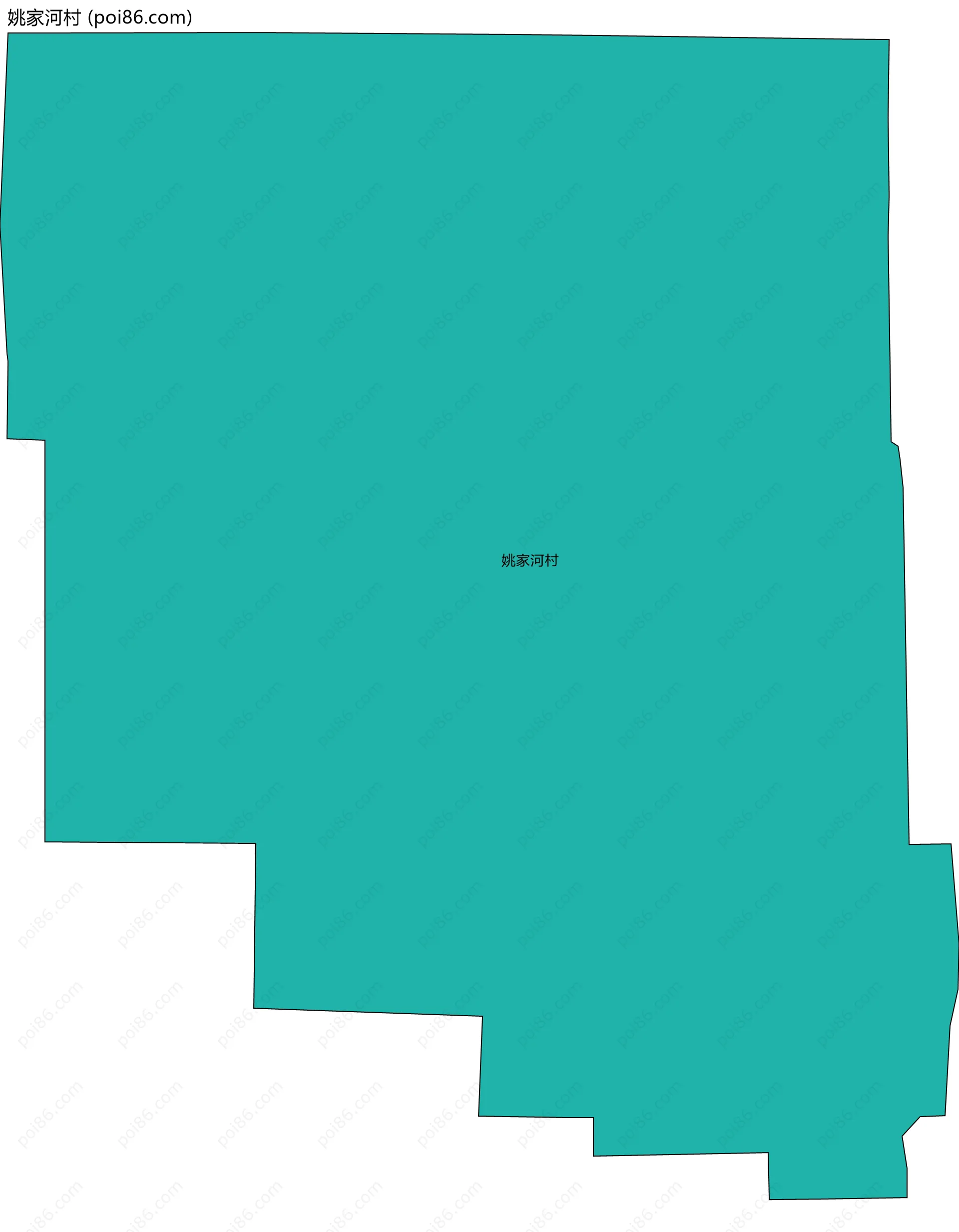 姚家河村边界地图