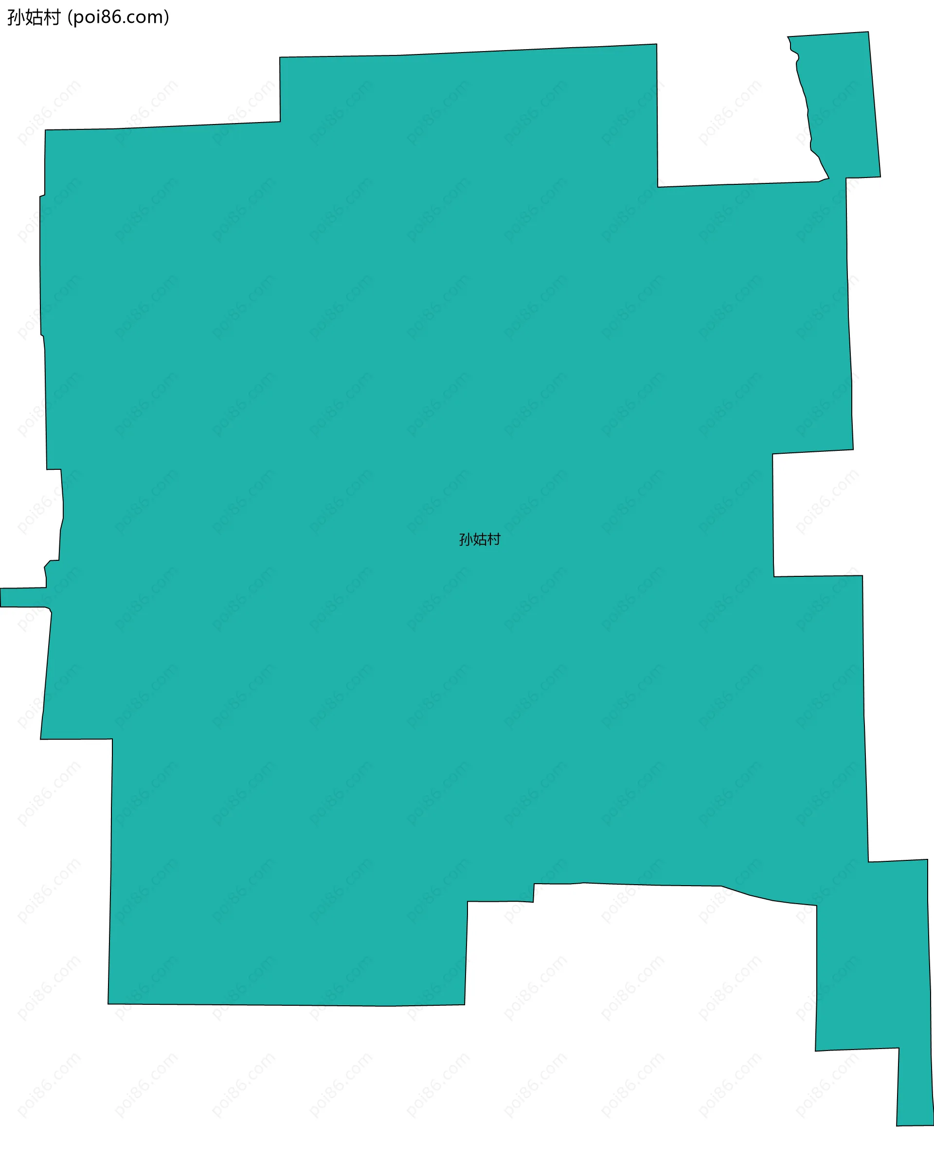 孙姑村边界地图