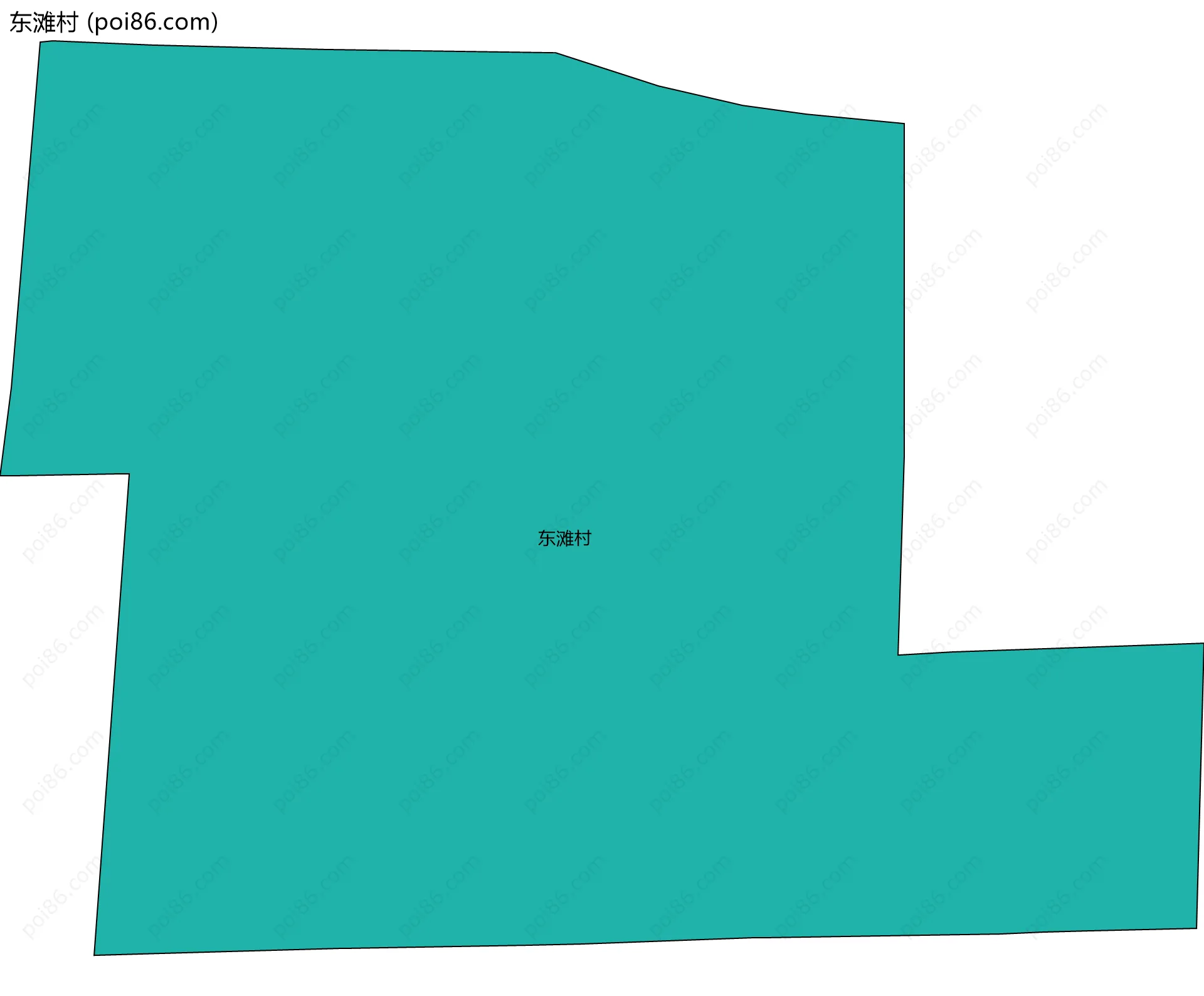 东滩村边界地图