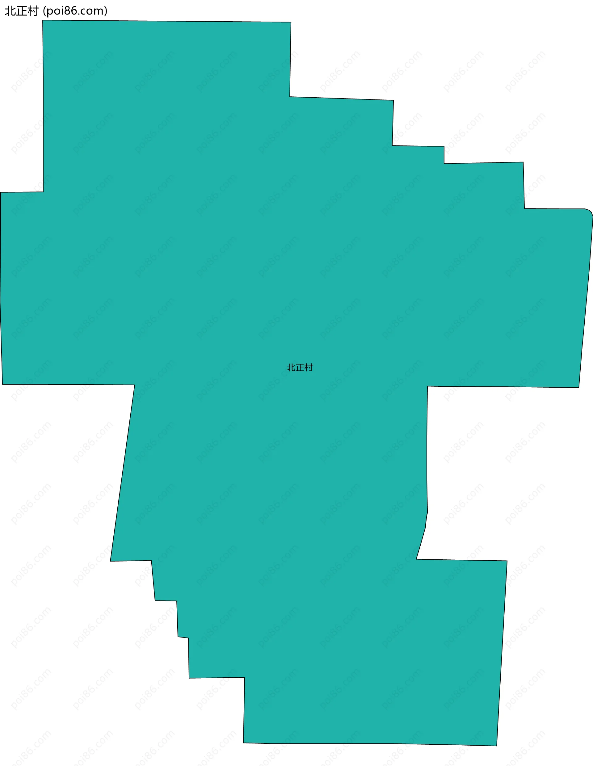 北正村边界地图