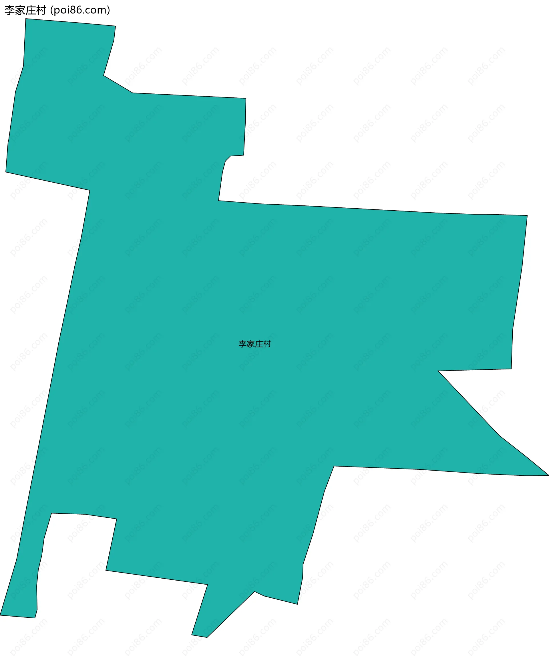 李家庄村边界地图