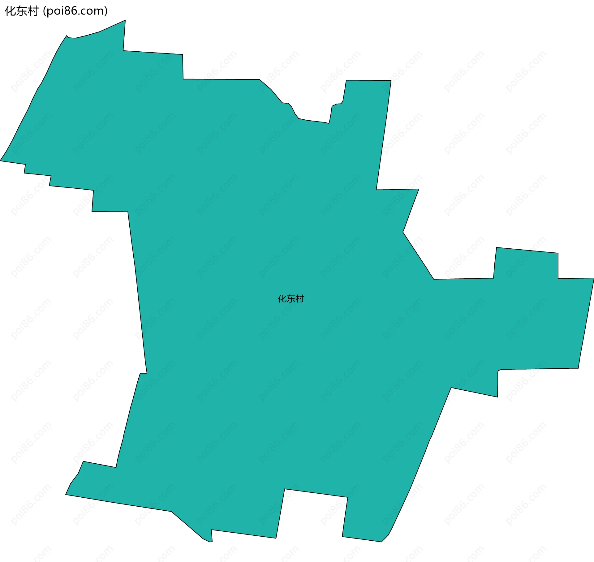 化东村边界地图
