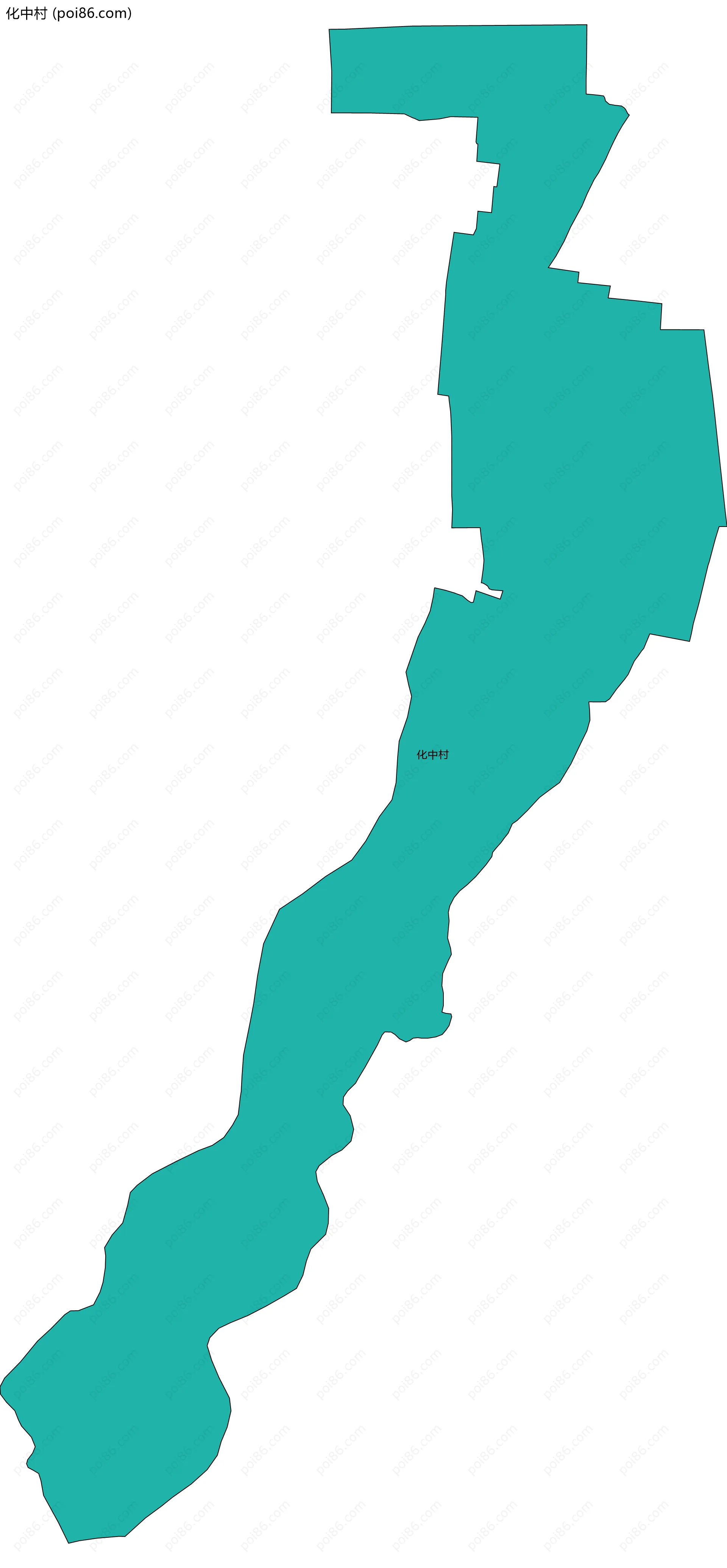 化中村边界地图