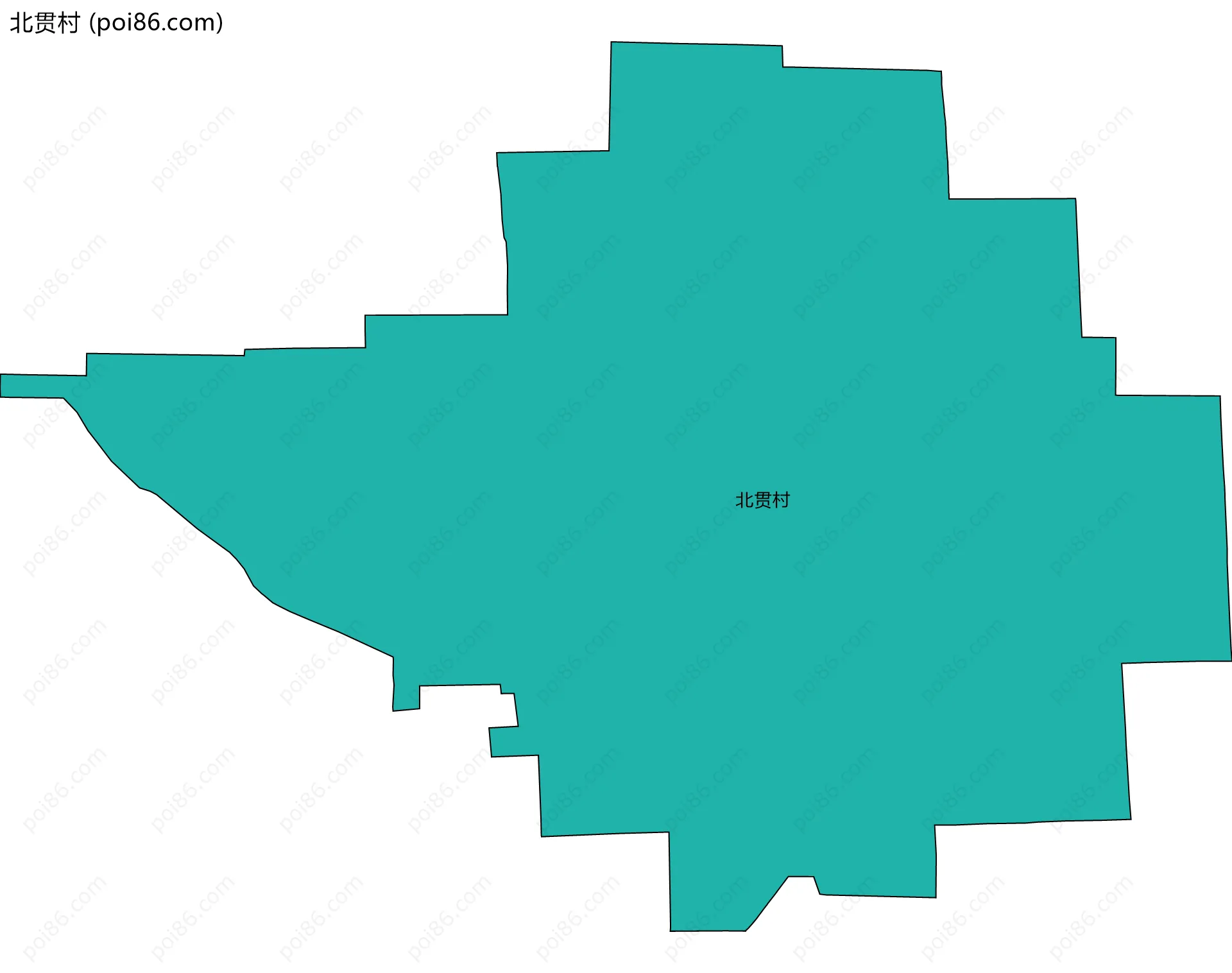 北贯村边界地图