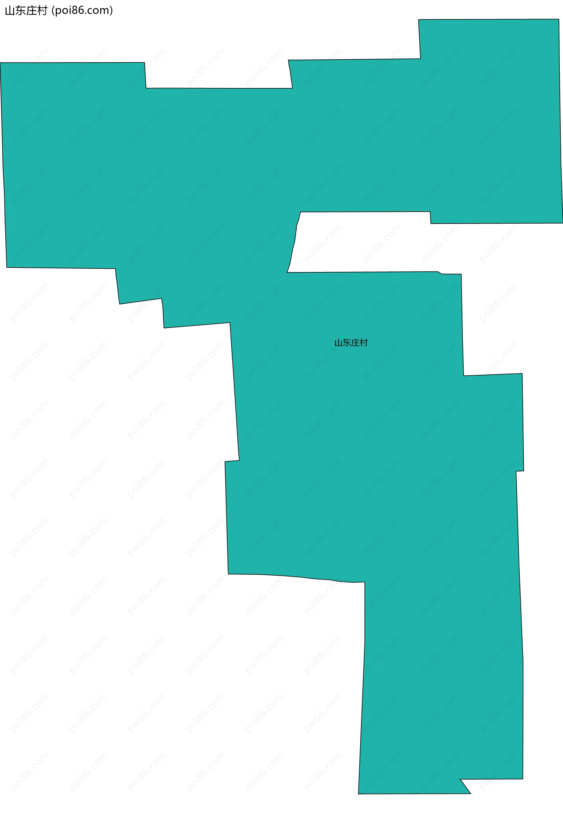 山东庄村边界地图