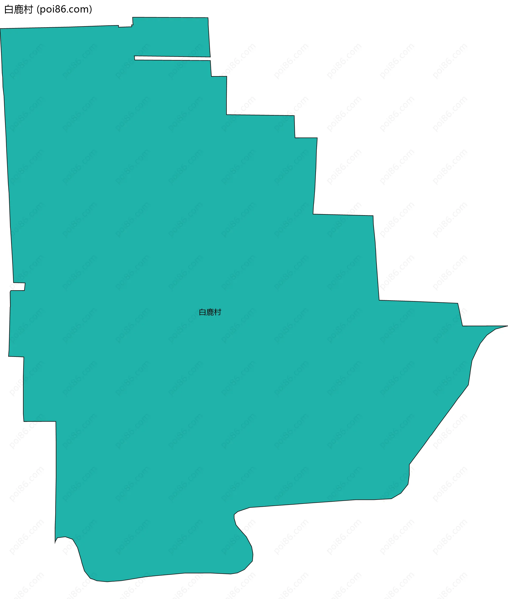 白鹿村边界地图
