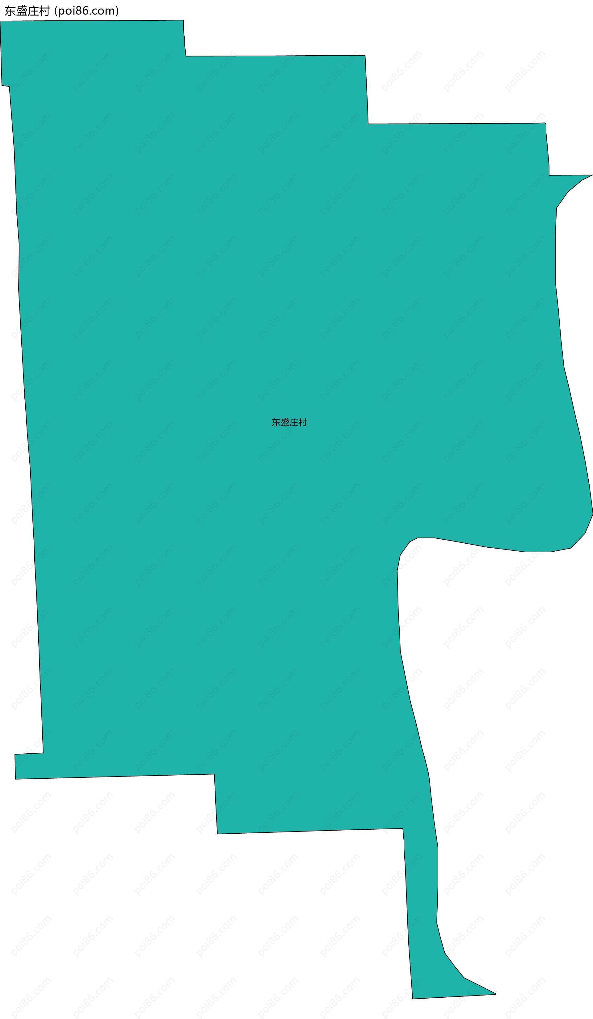 东盛庄村边界地图