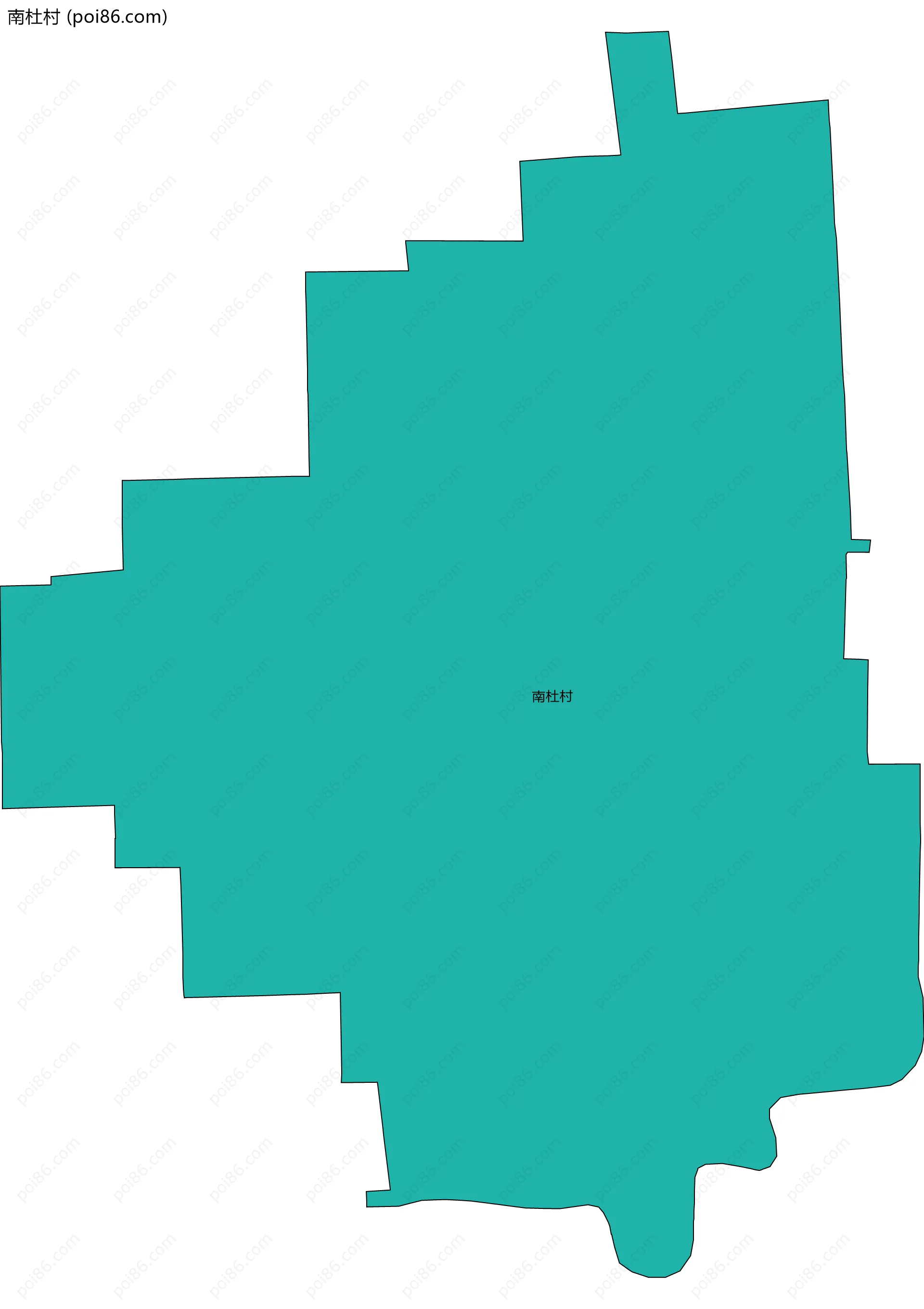 南杜村边界地图