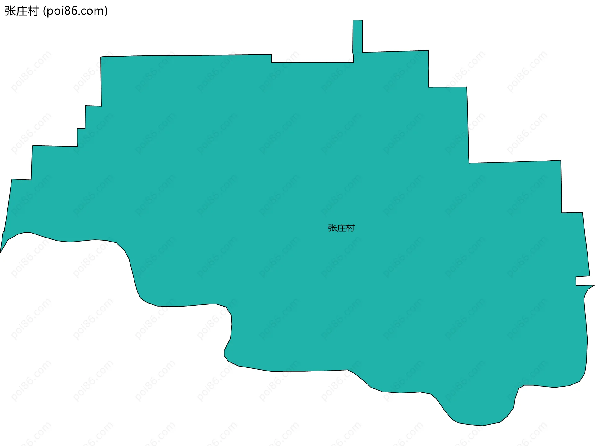 张庄村边界地图