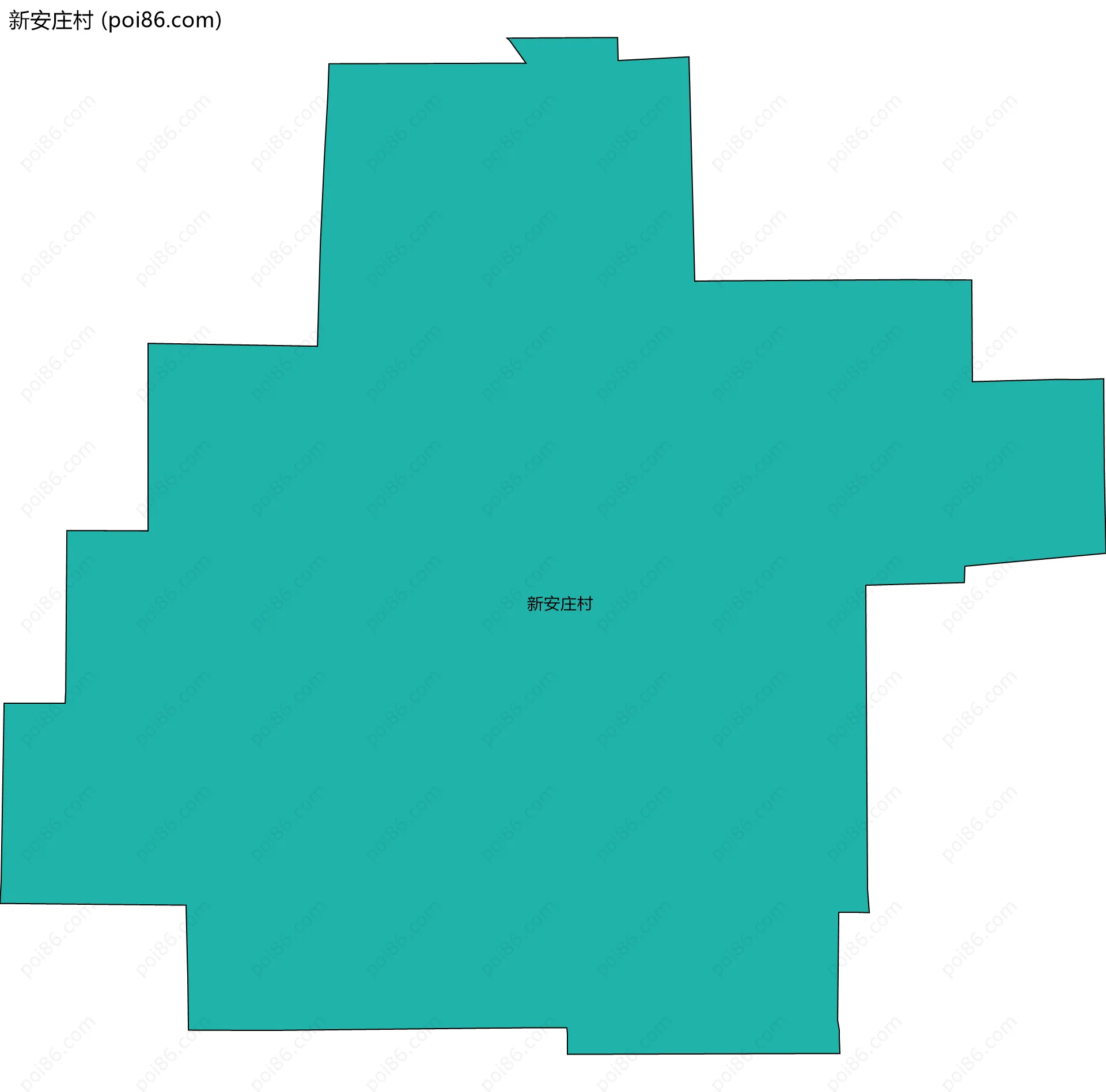 新安庄村边界地图