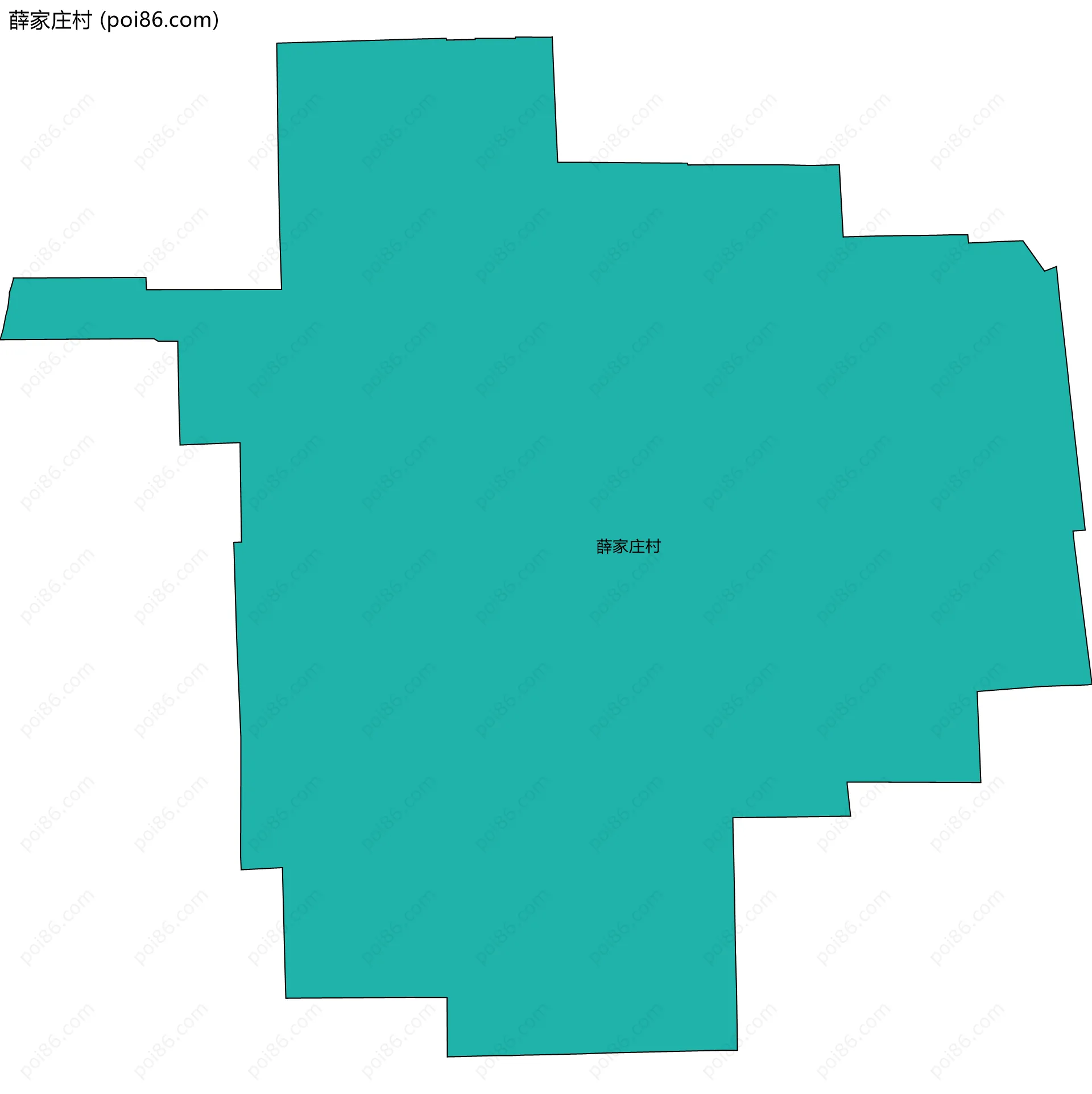 薛家庄村边界地图