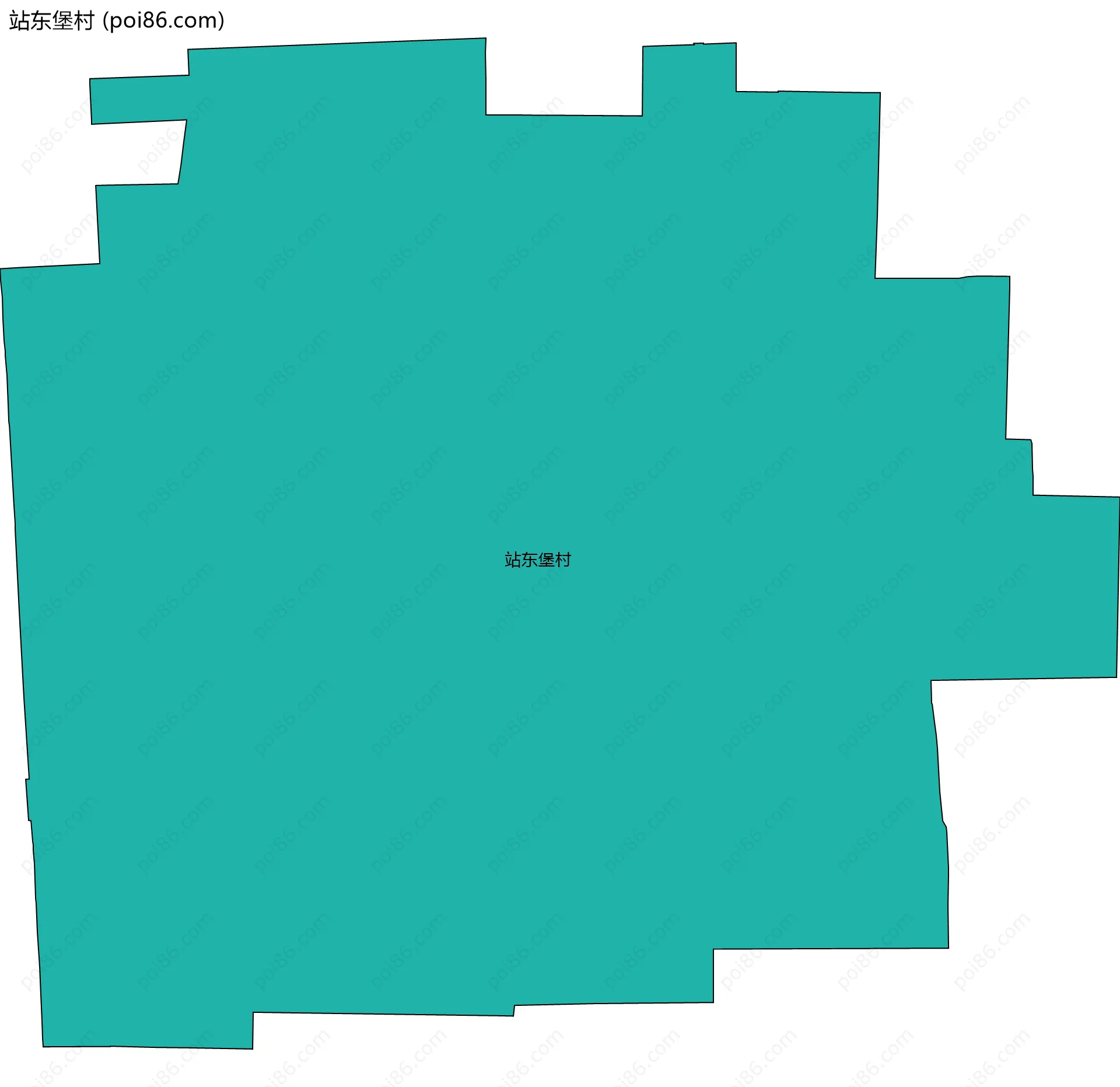 站东堡村边界地图