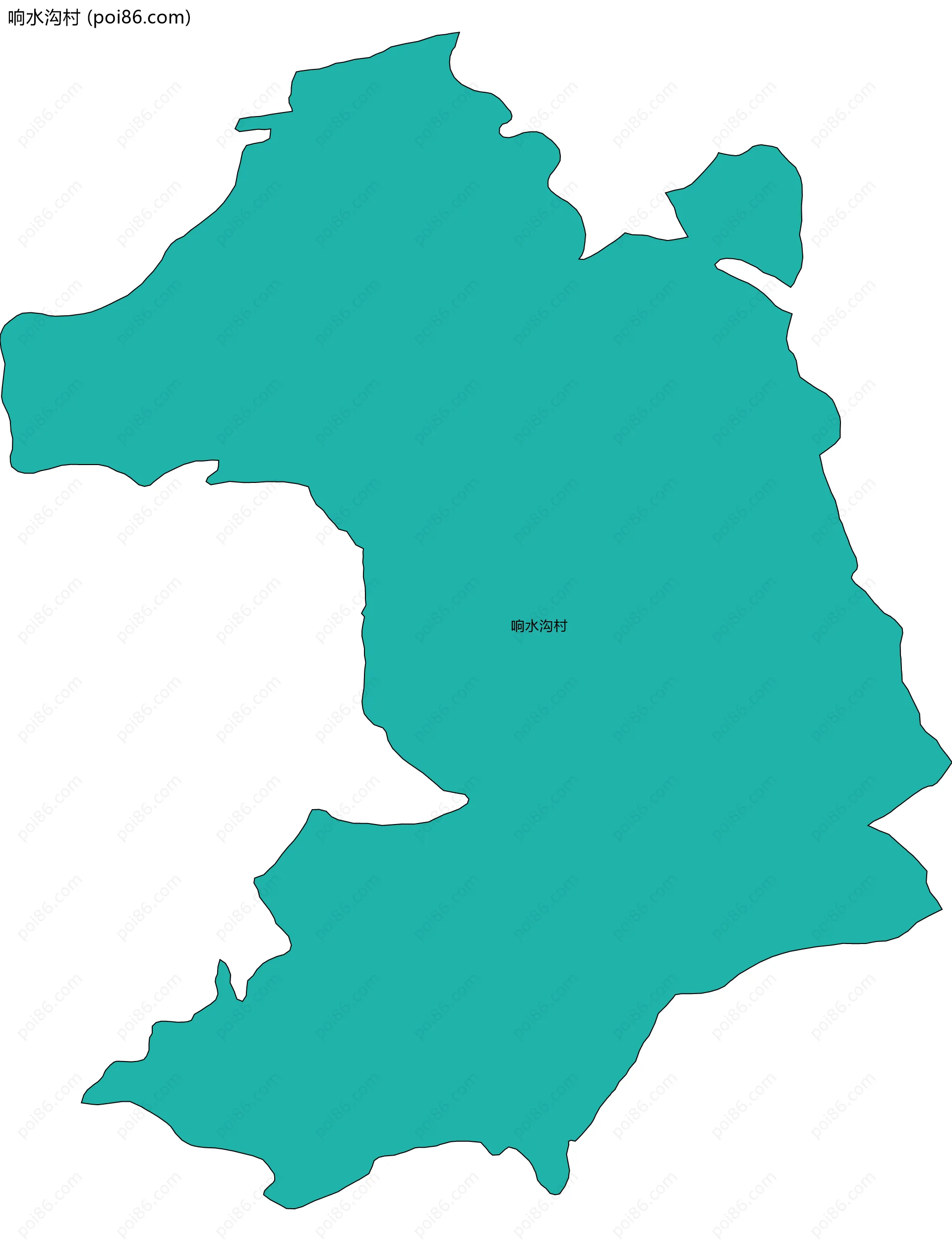 响水沟村边界地图