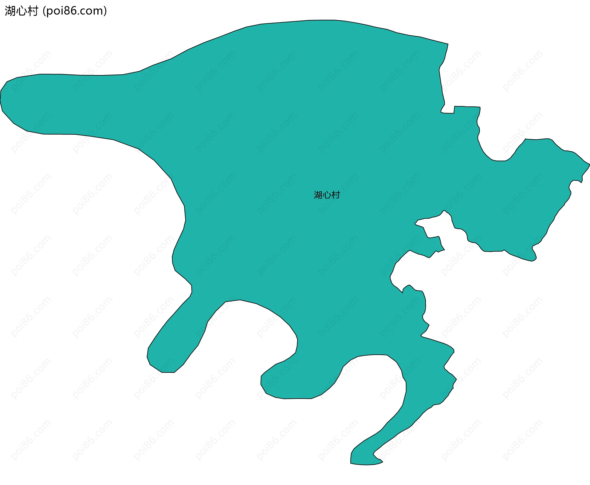 湖心村边界地图