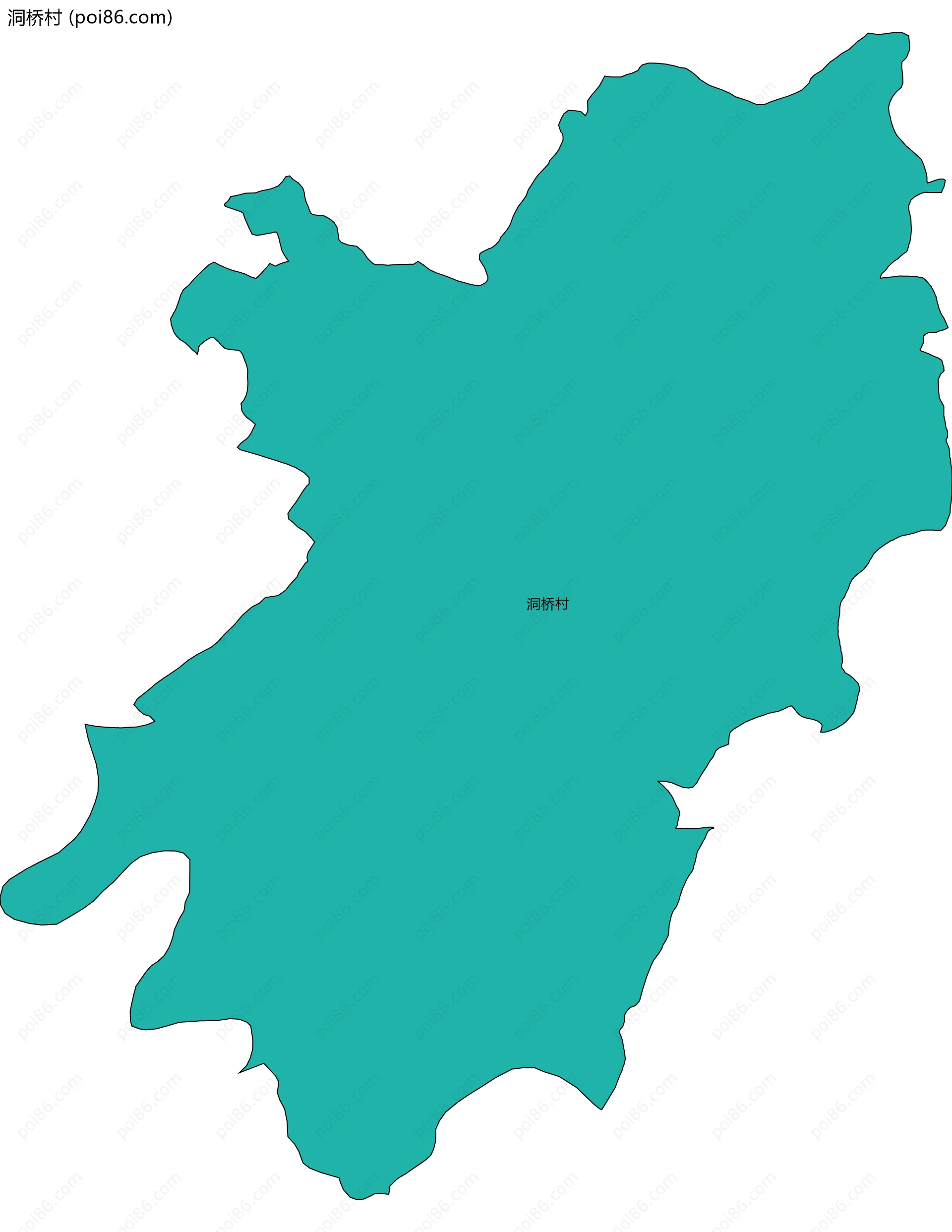 洞桥村边界地图