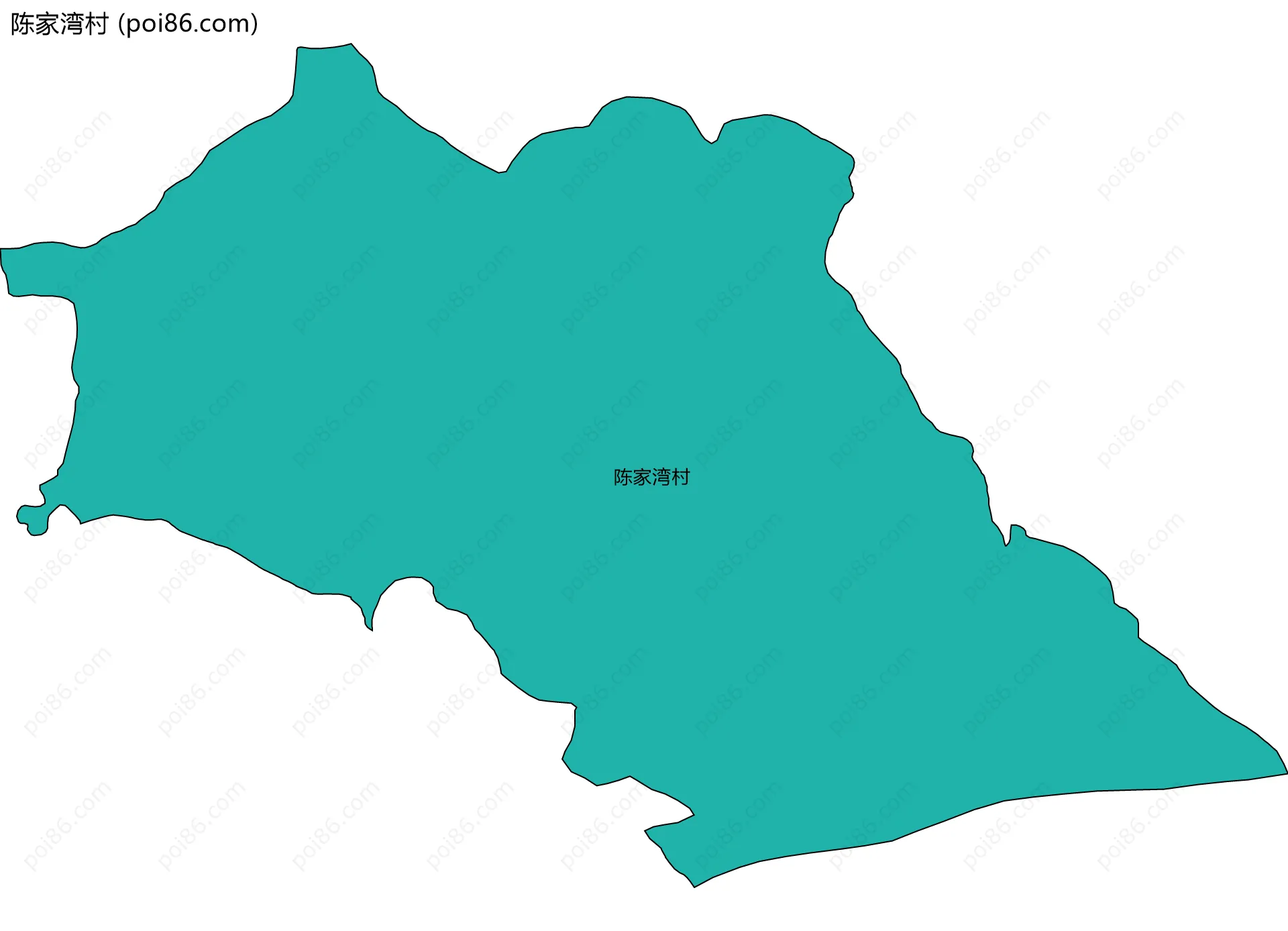 陈家湾村边界地图