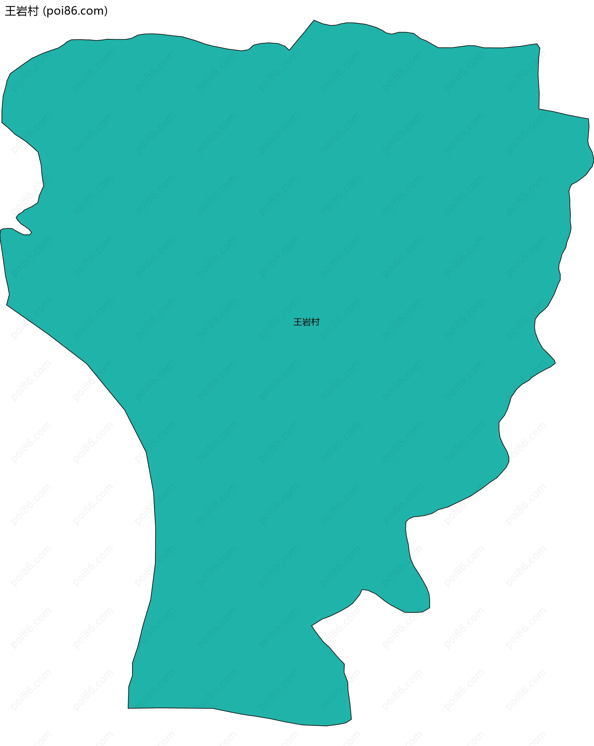 王岩村边界地图