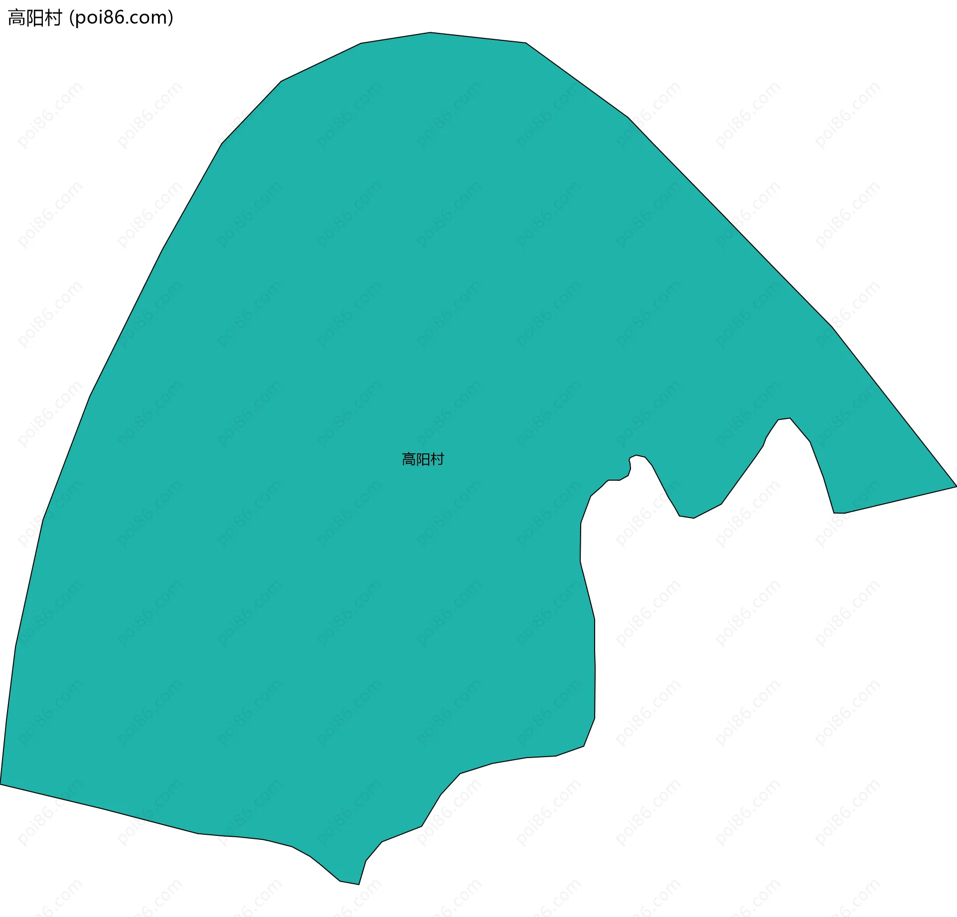 高阳村边界地图