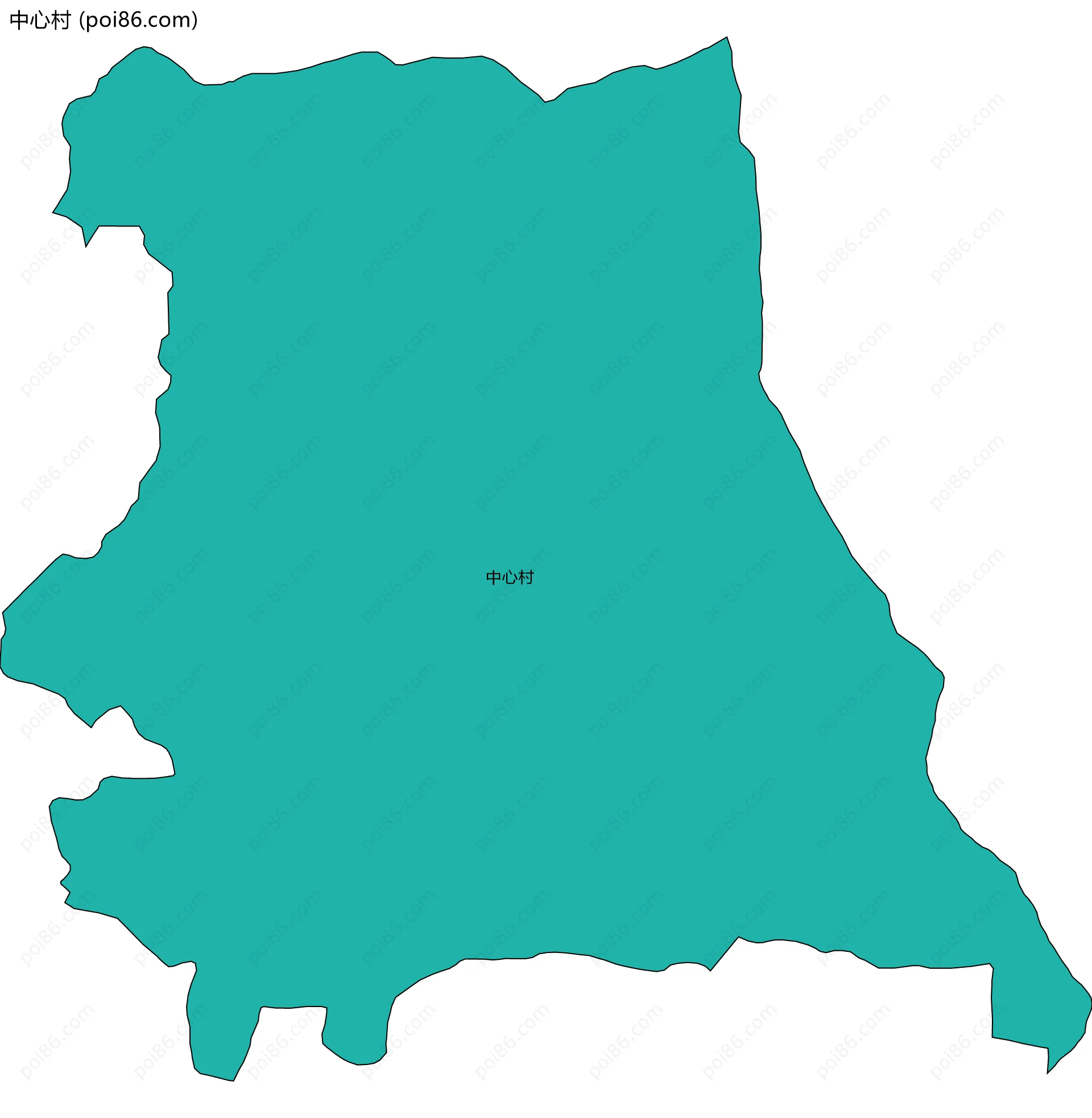 中心村边界地图