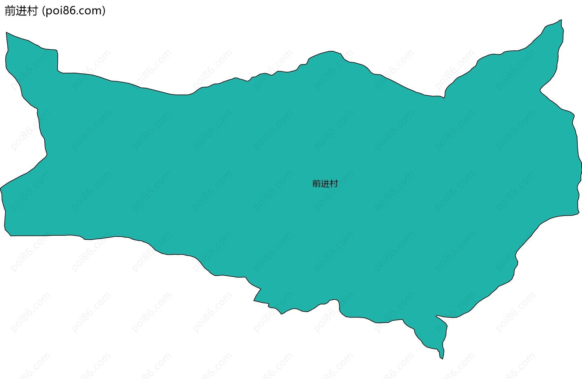 前进村边界地图