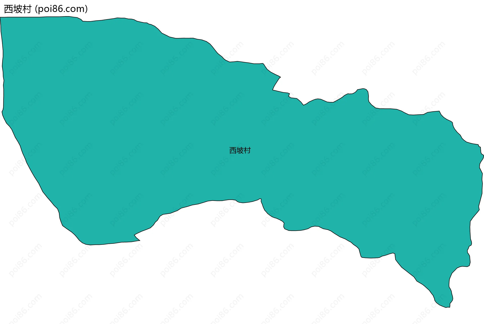 西坡村边界地图