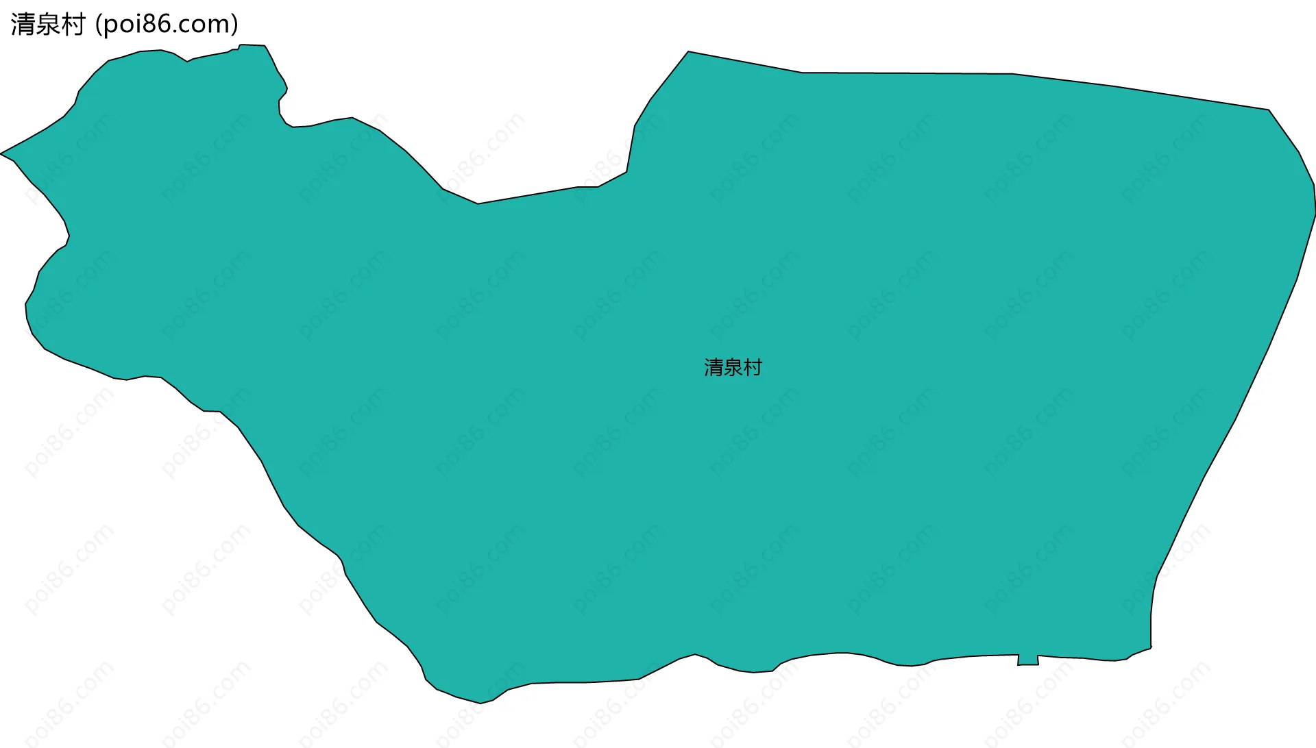 清泉村边界地图