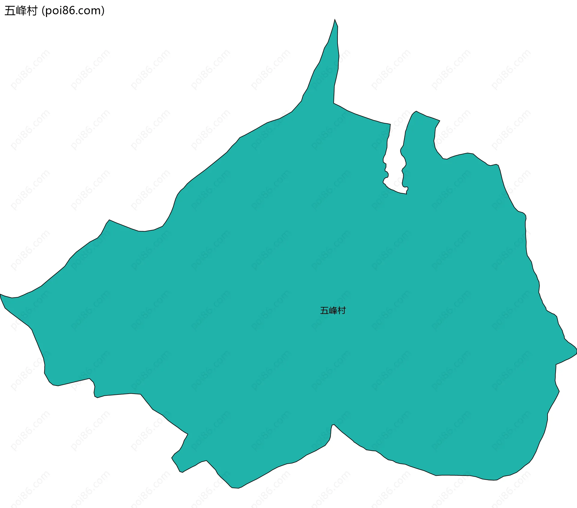 五峰村边界地图