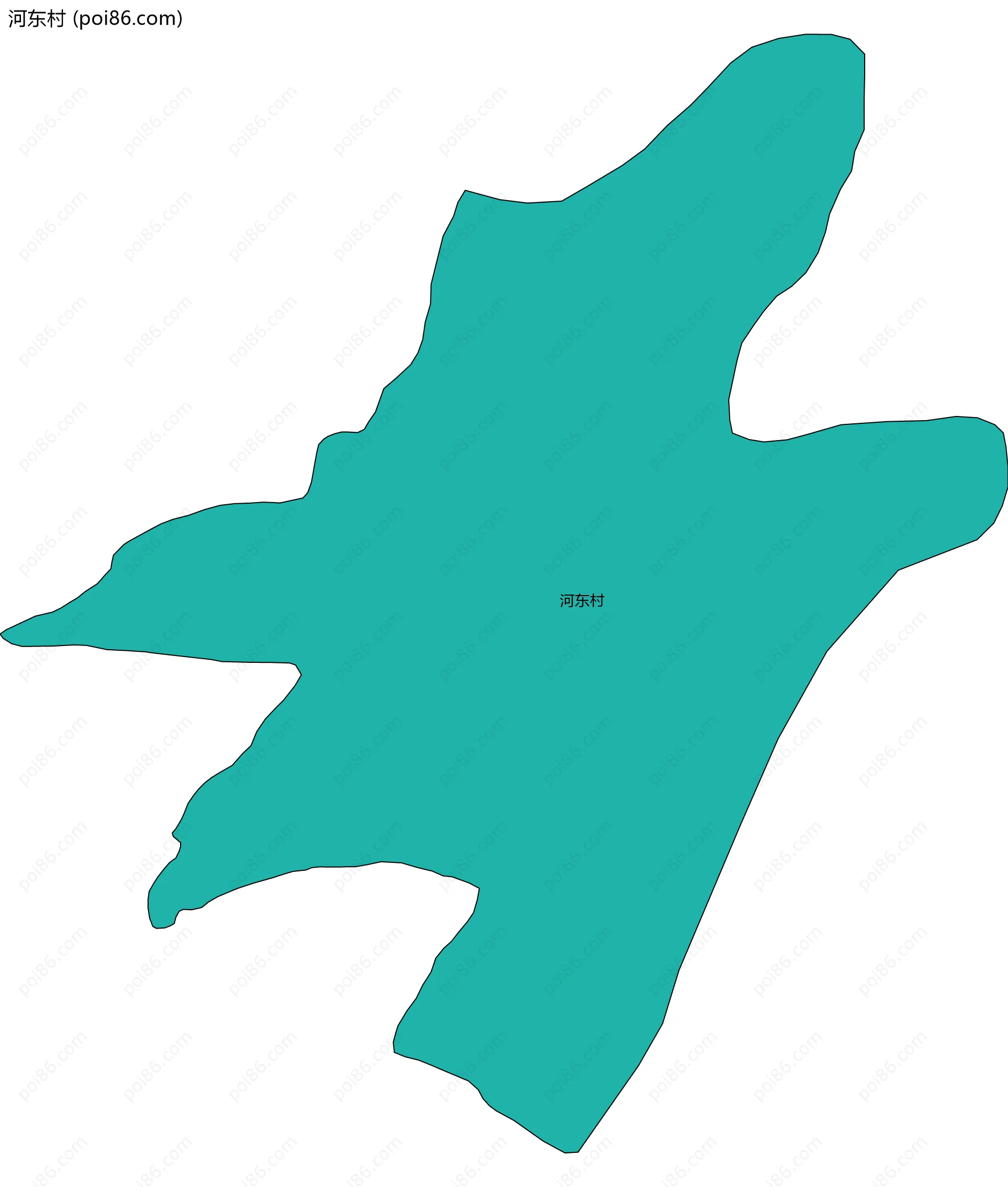 河东村边界地图