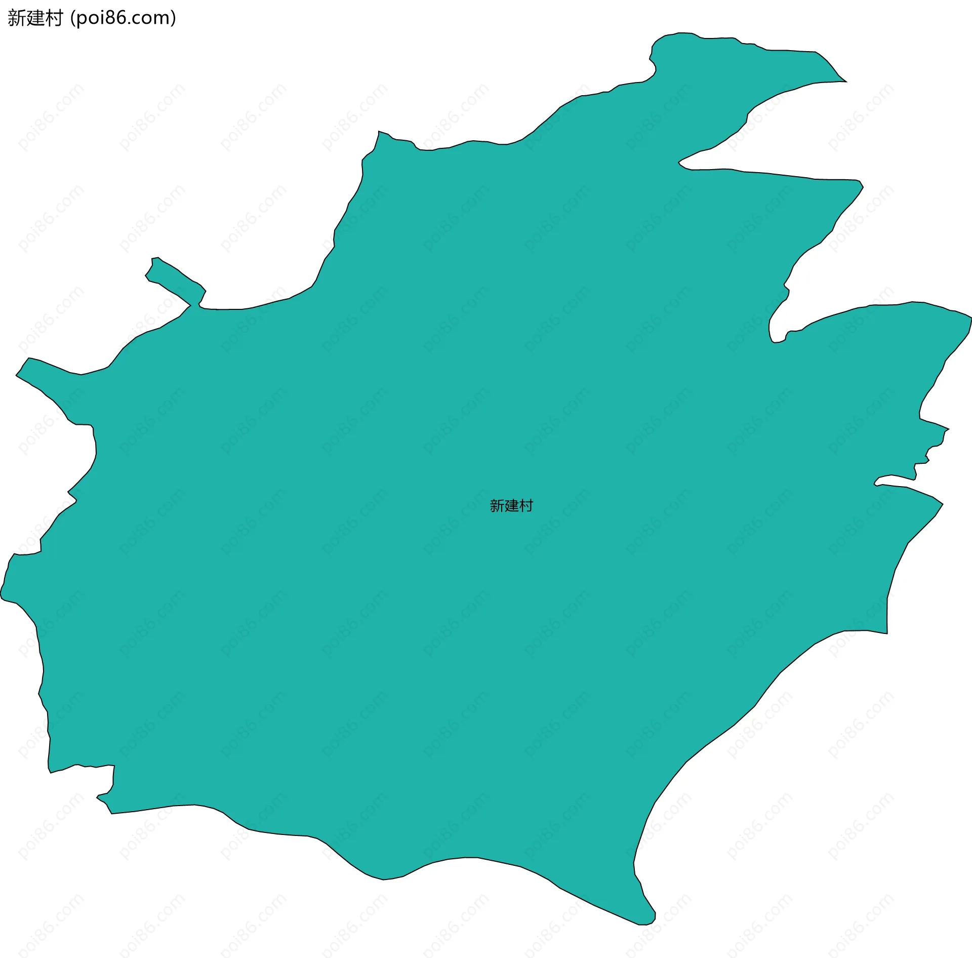 新建村边界地图
