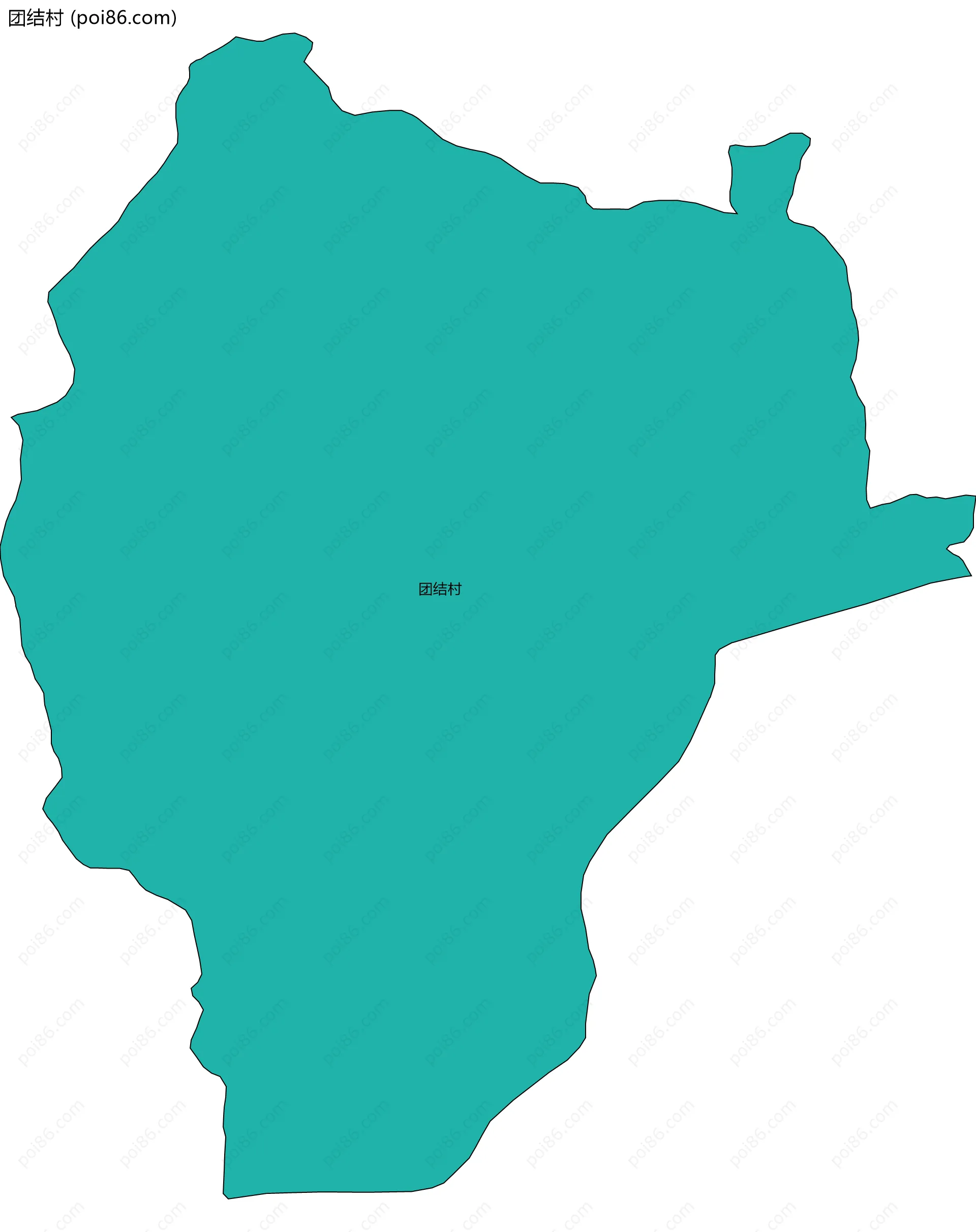 团结村边界地图