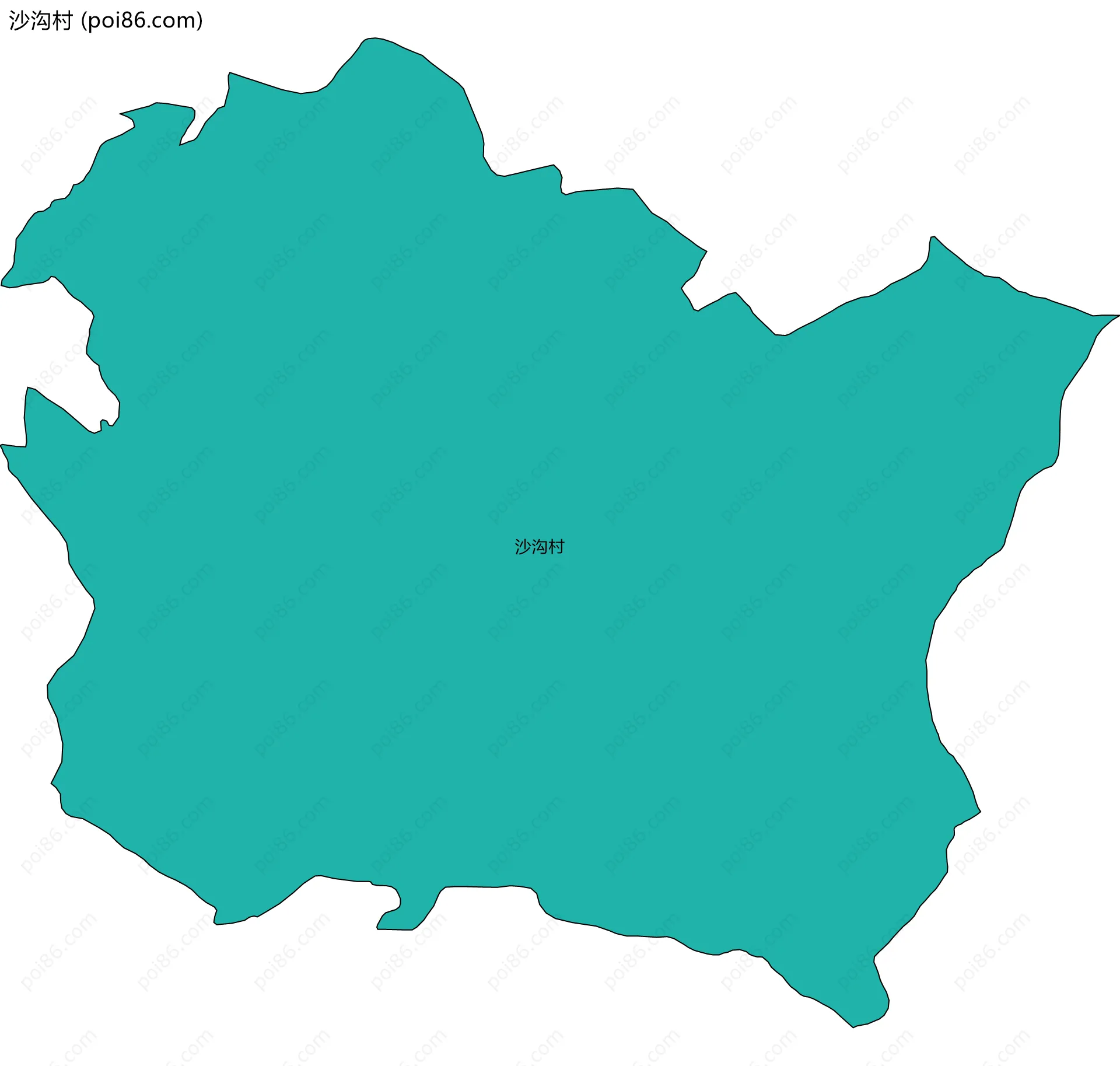 沙沟村边界地图