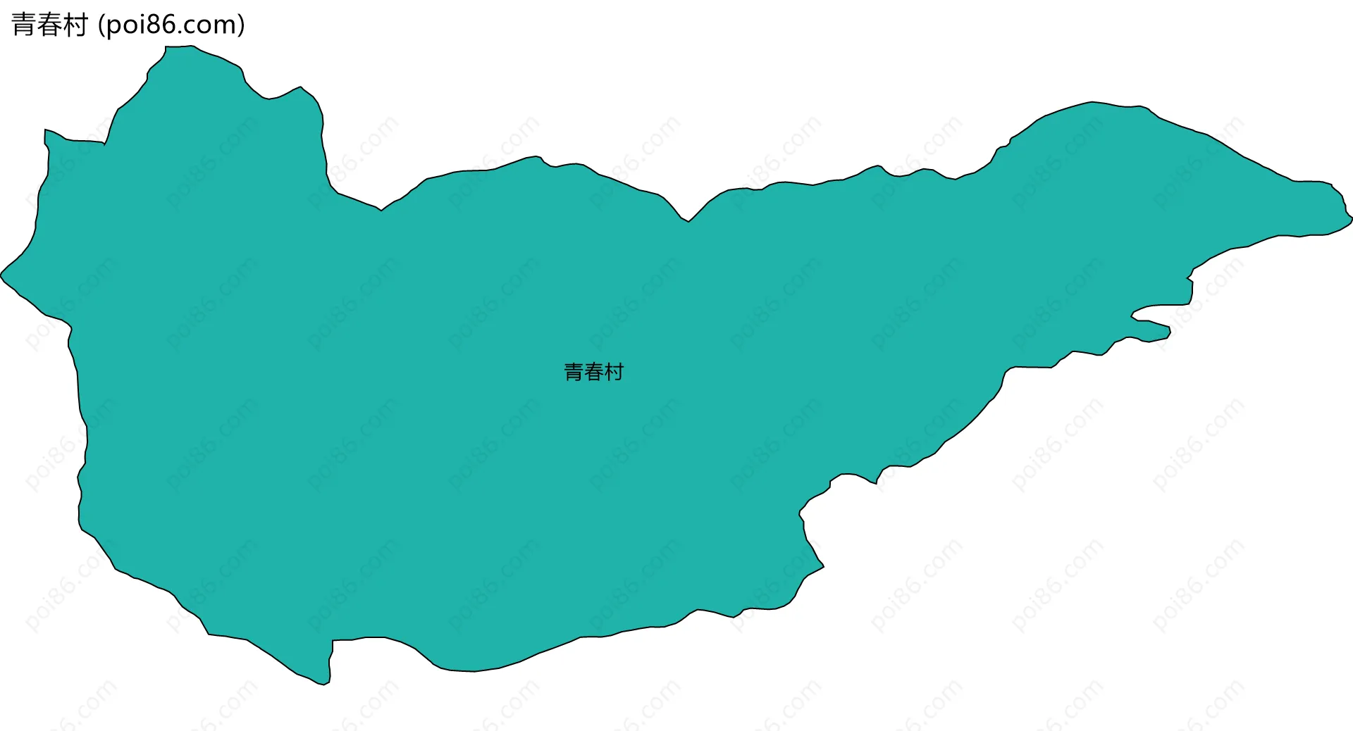 青春村边界地图