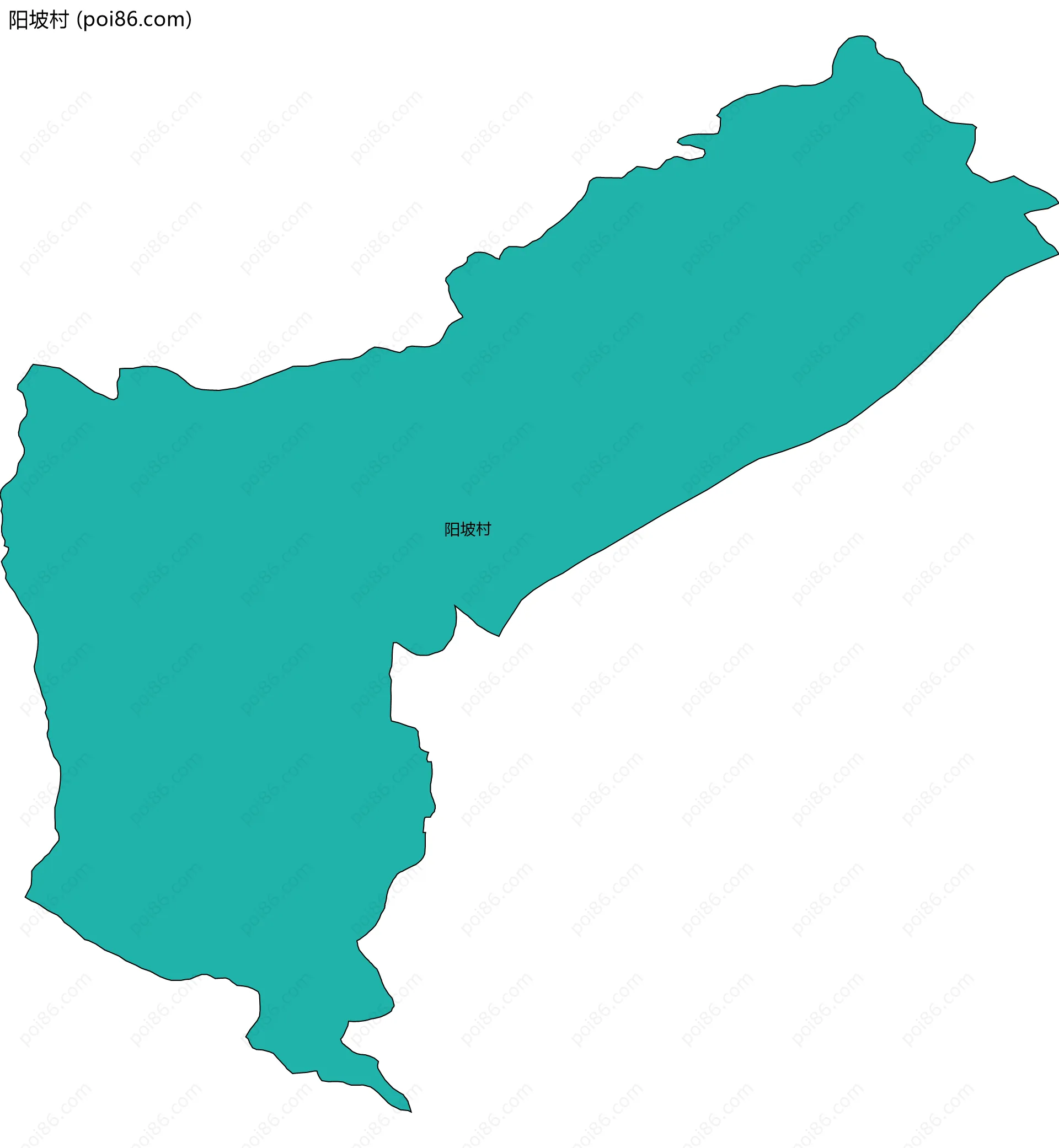 阳坡村边界地图