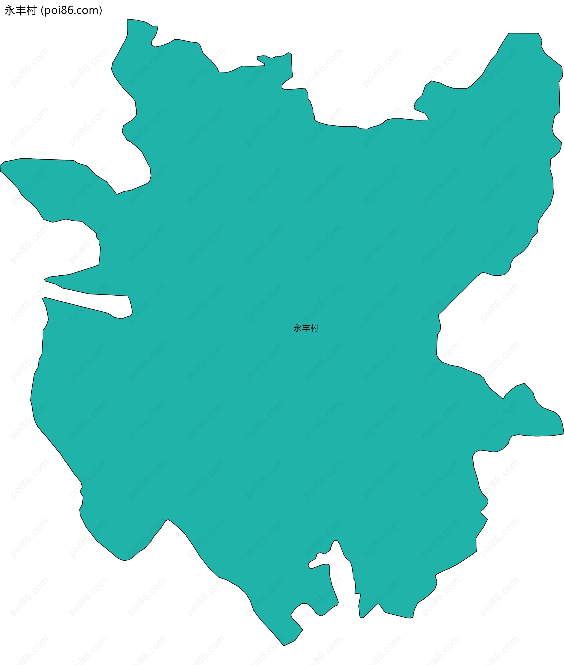 永丰村边界地图