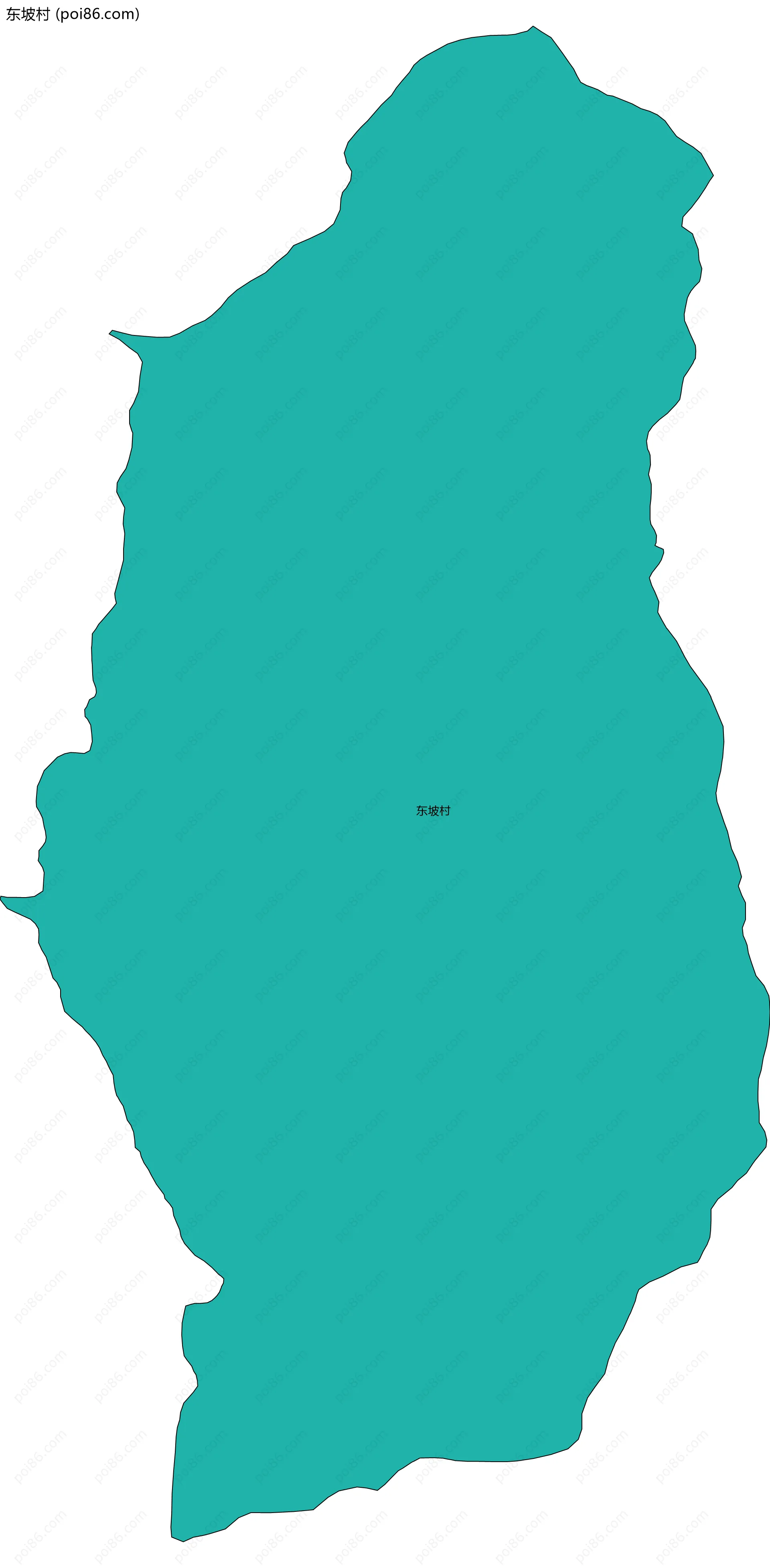 东坡村边界地图